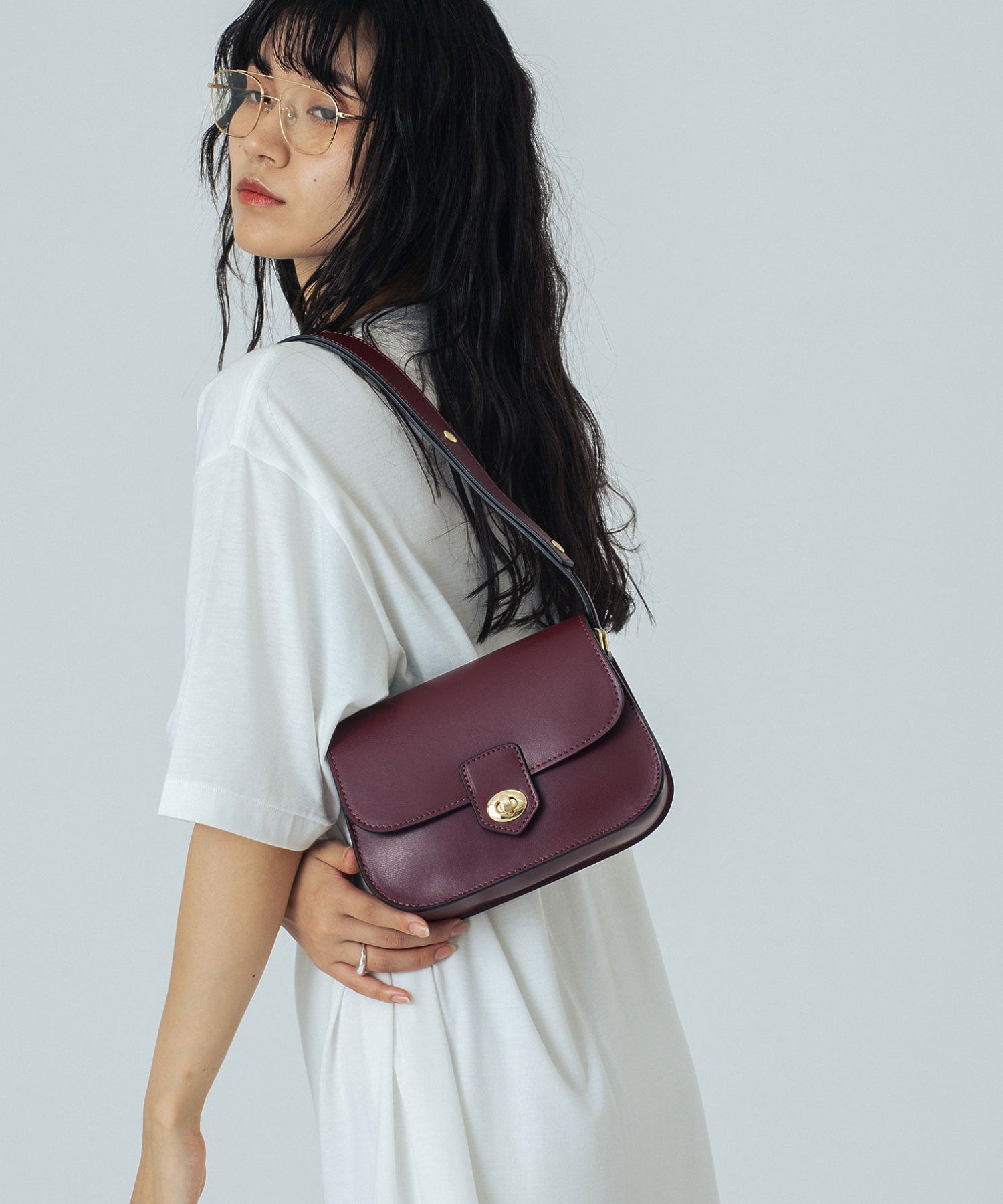 MILLELA FIRENZE/SMOOTH LEATHER SHOULDER BAG