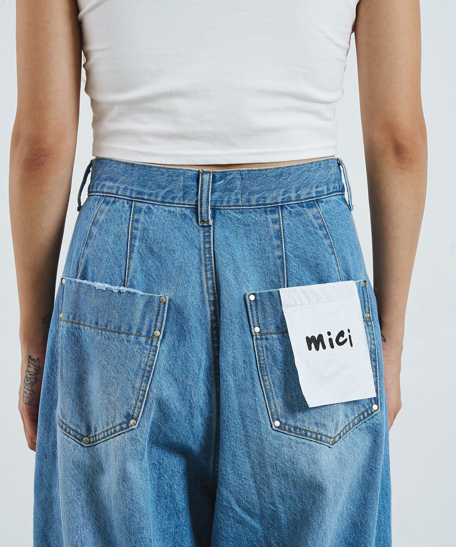 mici/RIVETED DENIM PANTS