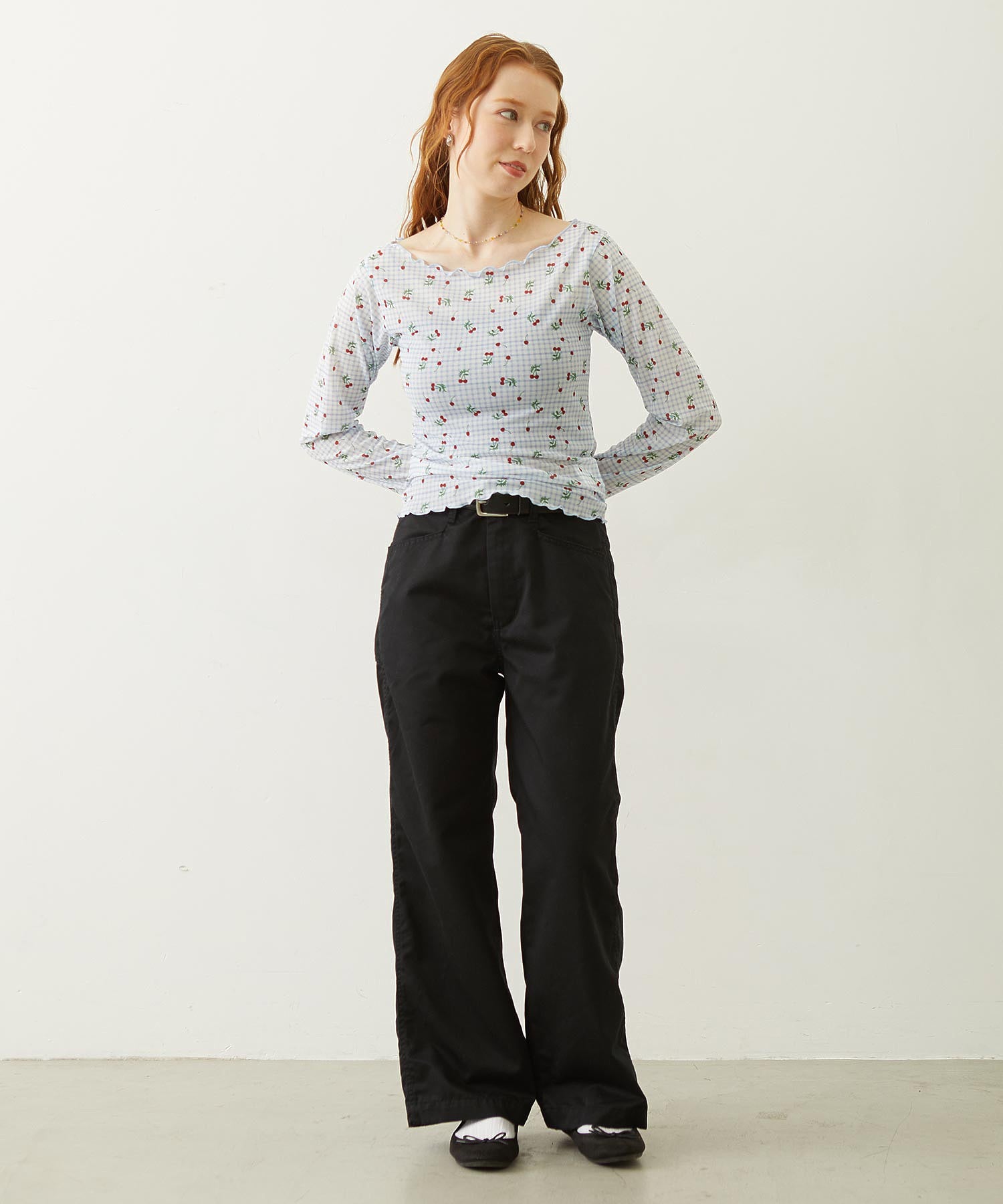 CHERRY MESH TOP