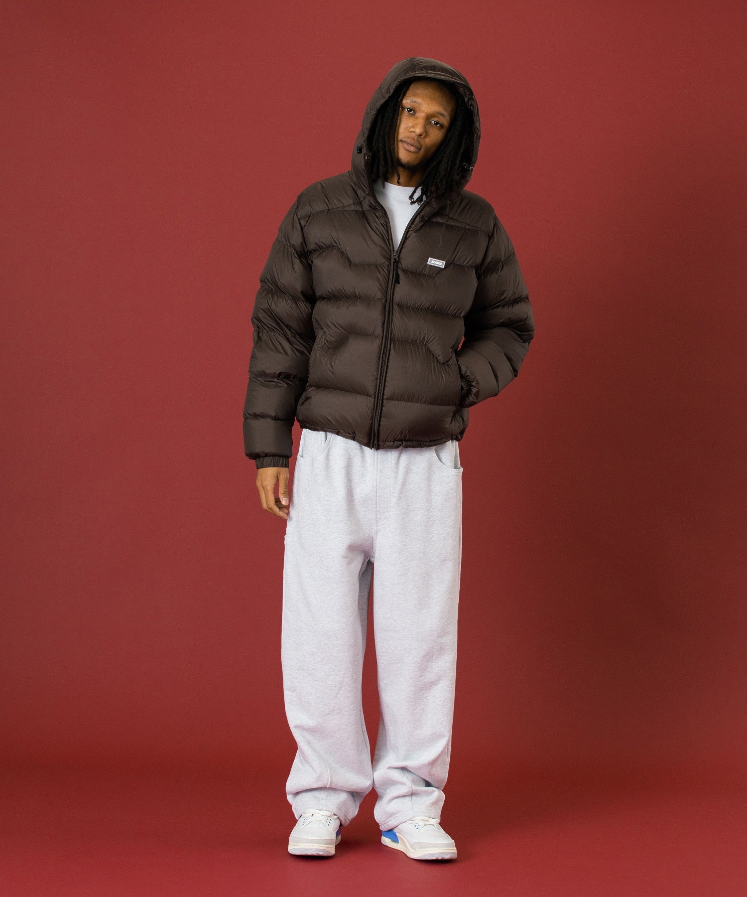 RIPSTOP HOODED DOWN JACKET