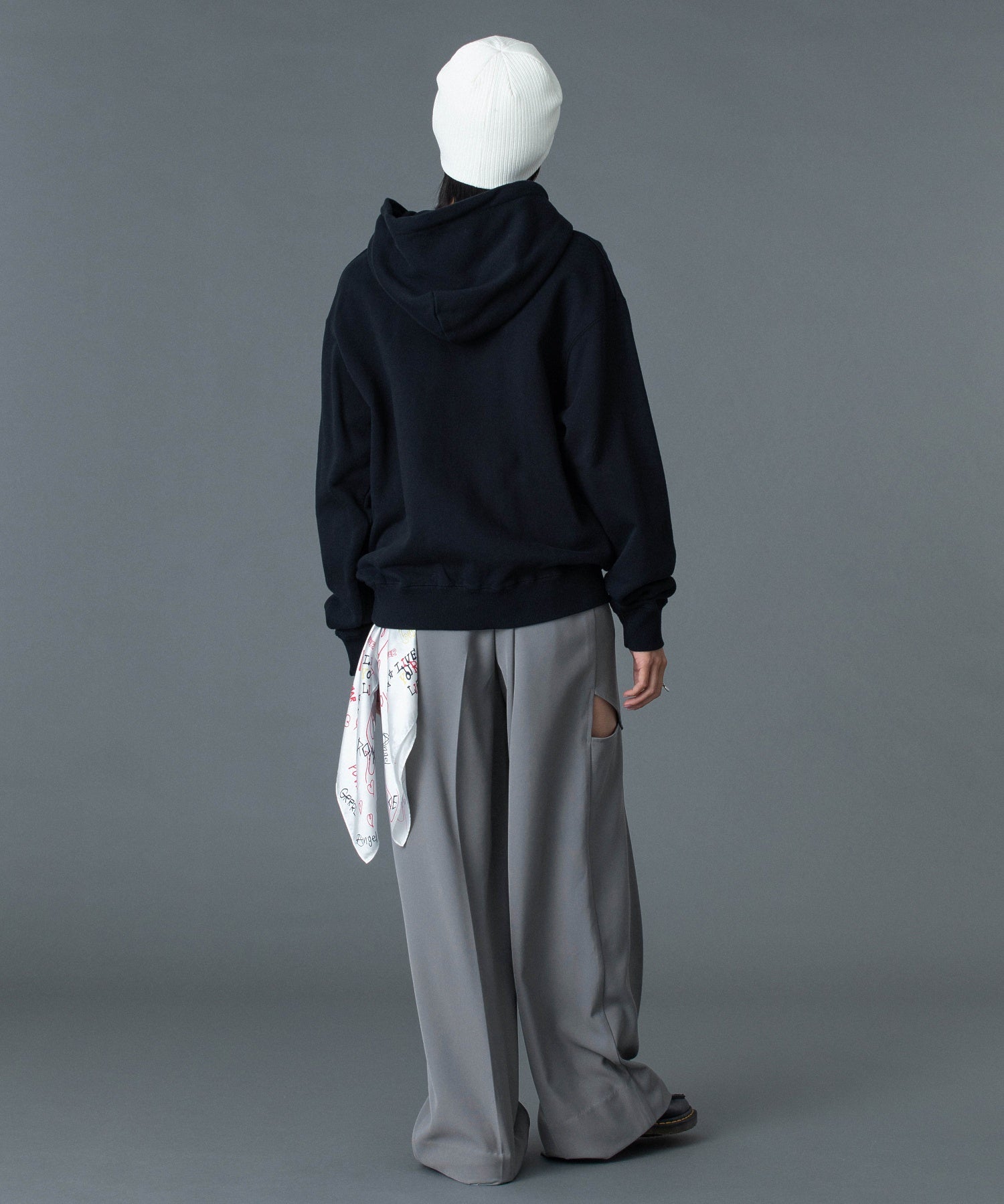 CURVED CUT PANELED PANTS