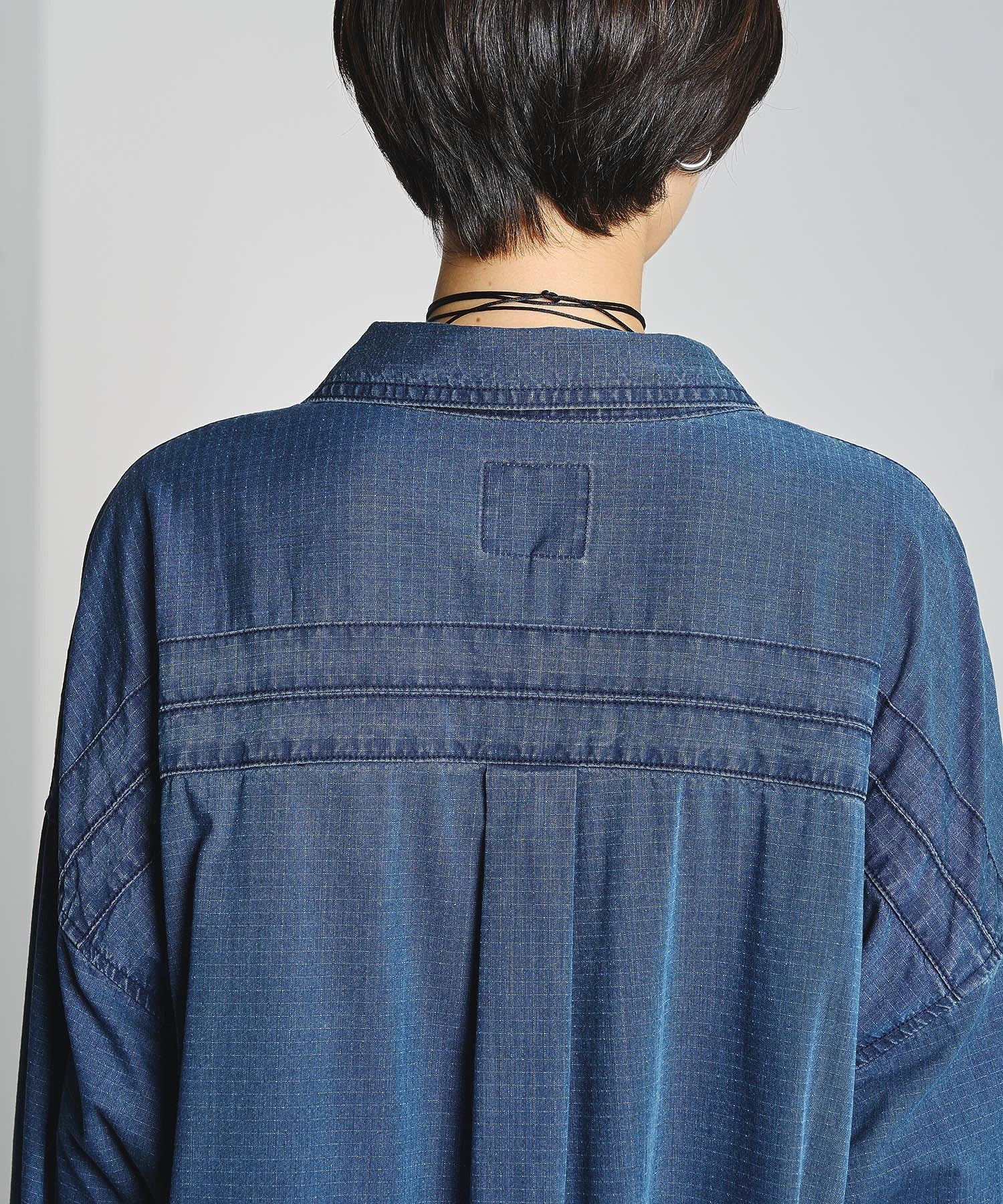 GENE HEAVENS/RIP STOP WORK POCKET SHIRT DRESS
