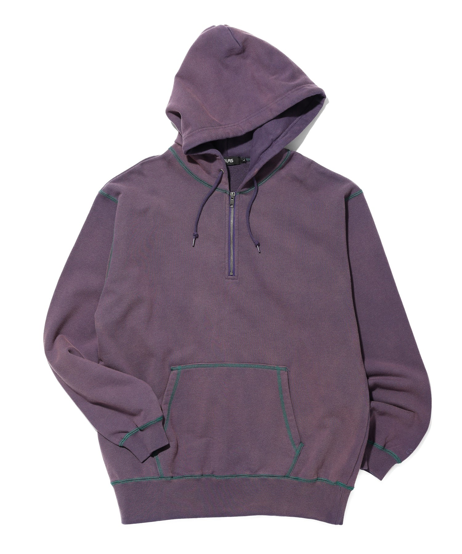 HALF ZIP HOODED SWEATSHIRT