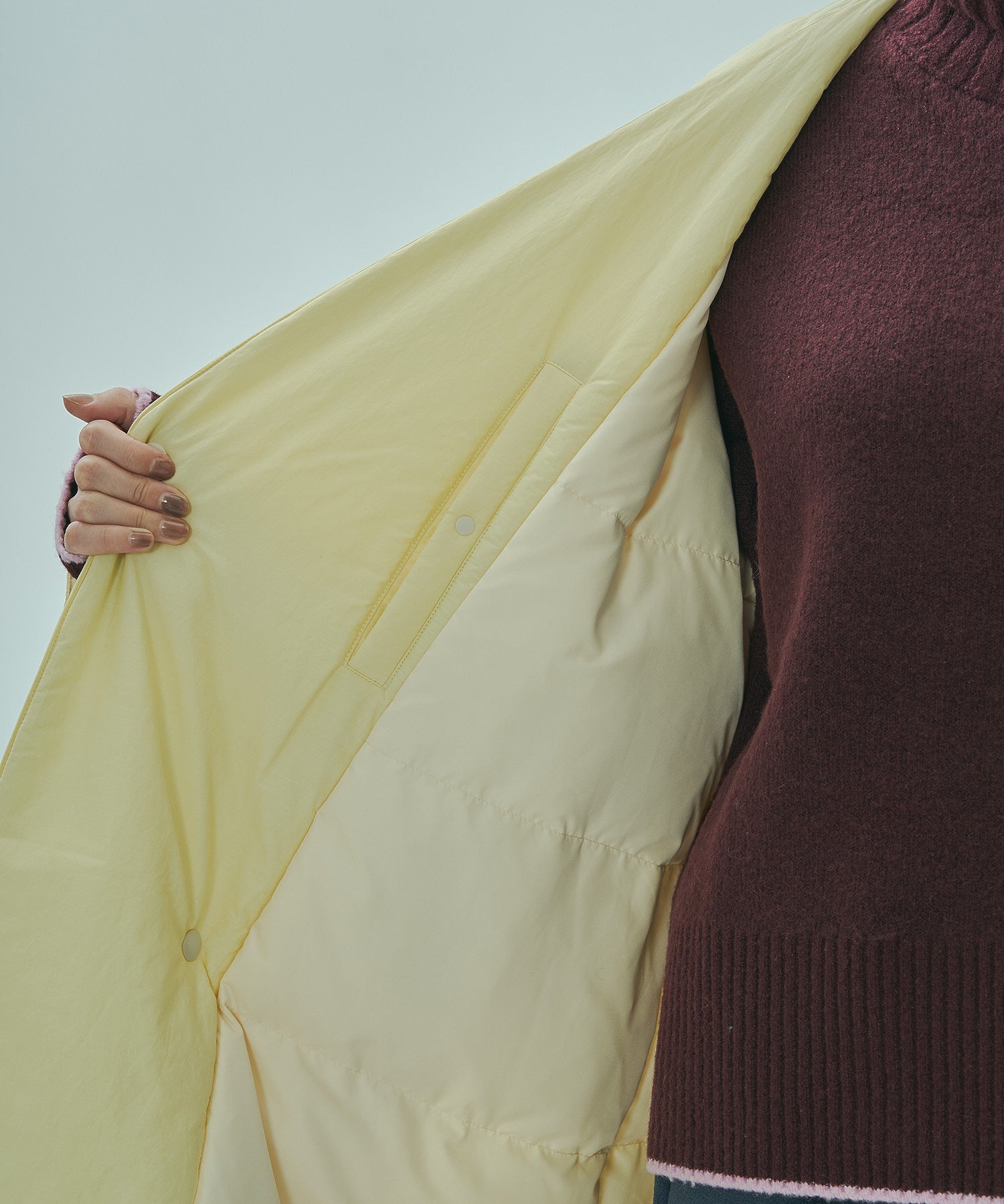 【イエローROSE BUD限定カラー】F/CE./RECYCLE DOWN 2WAY STAND COAT