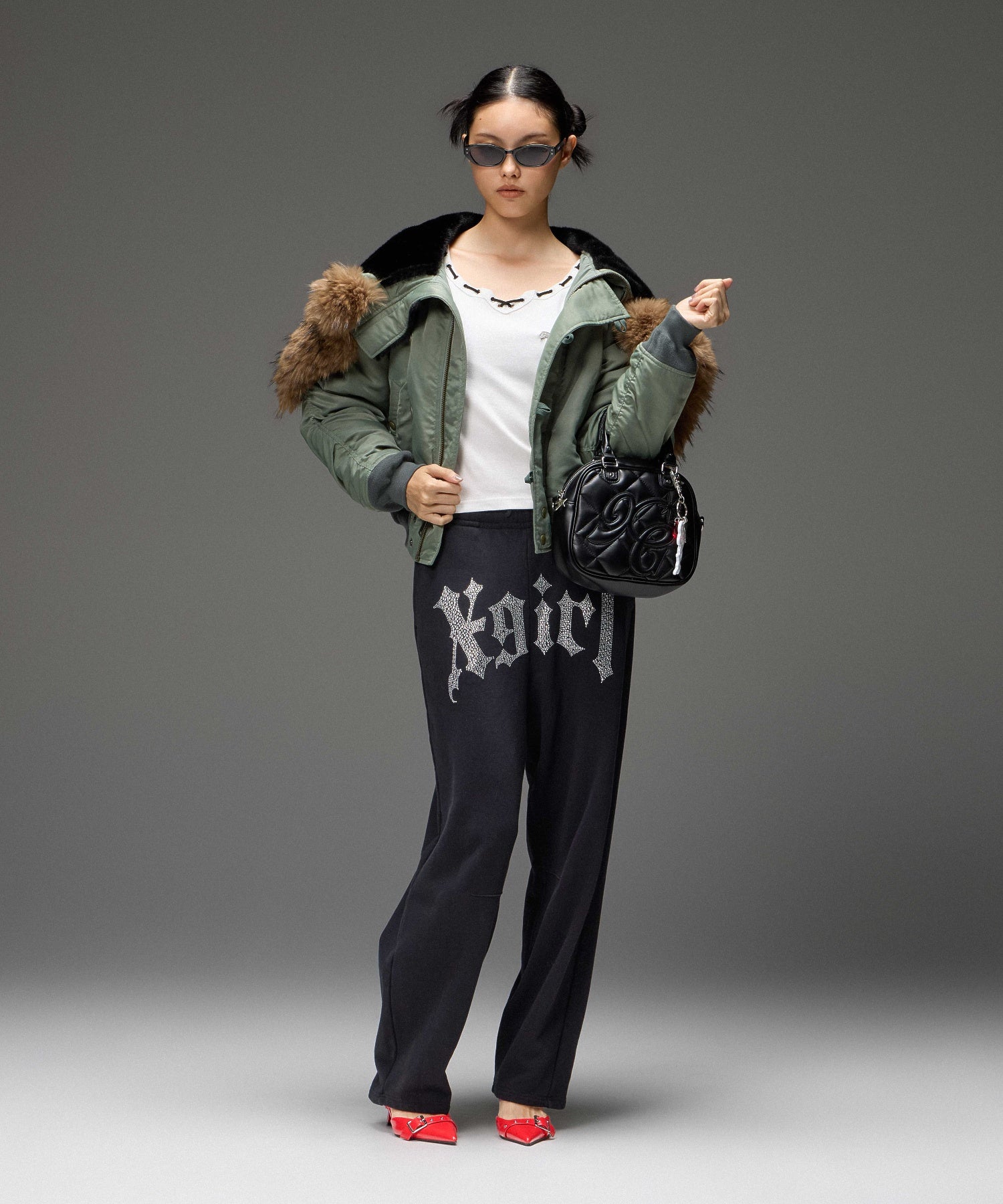 STRING COLLAR L/S COMPACT TOP