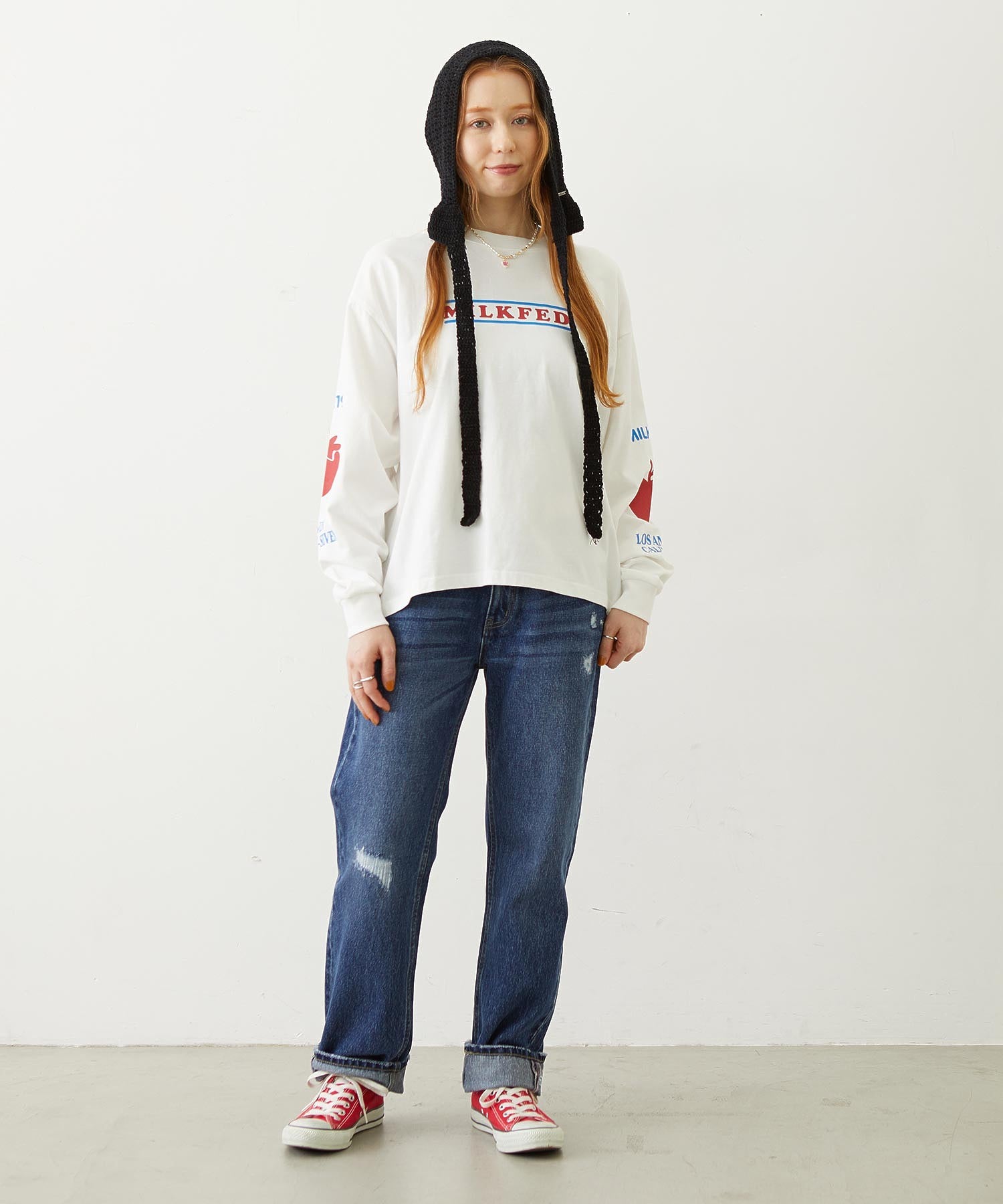 FRUIT SLEEVE PRINT L/S TEE