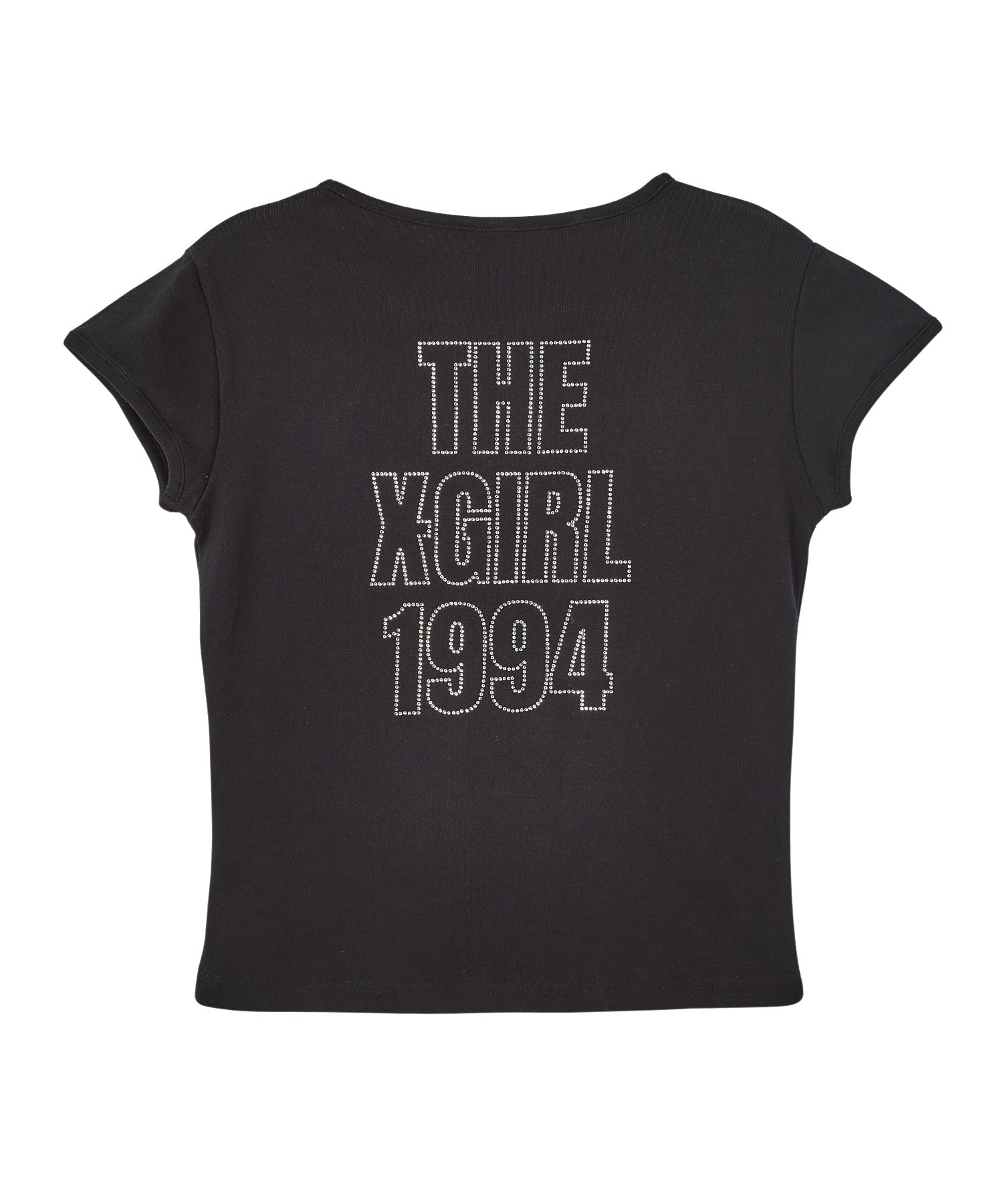 RHINESTONE SKULL S/S BABY TEE