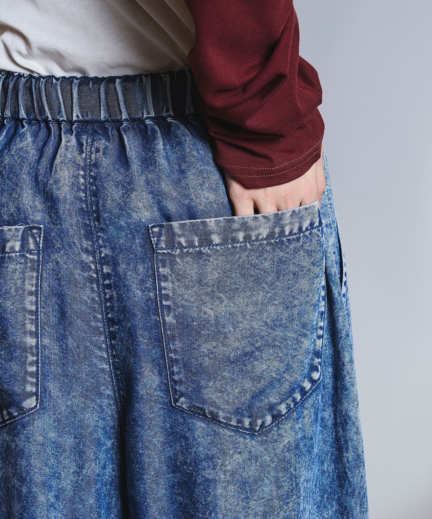 LIGHT OZ DRAWSTRING DENIM PANTS