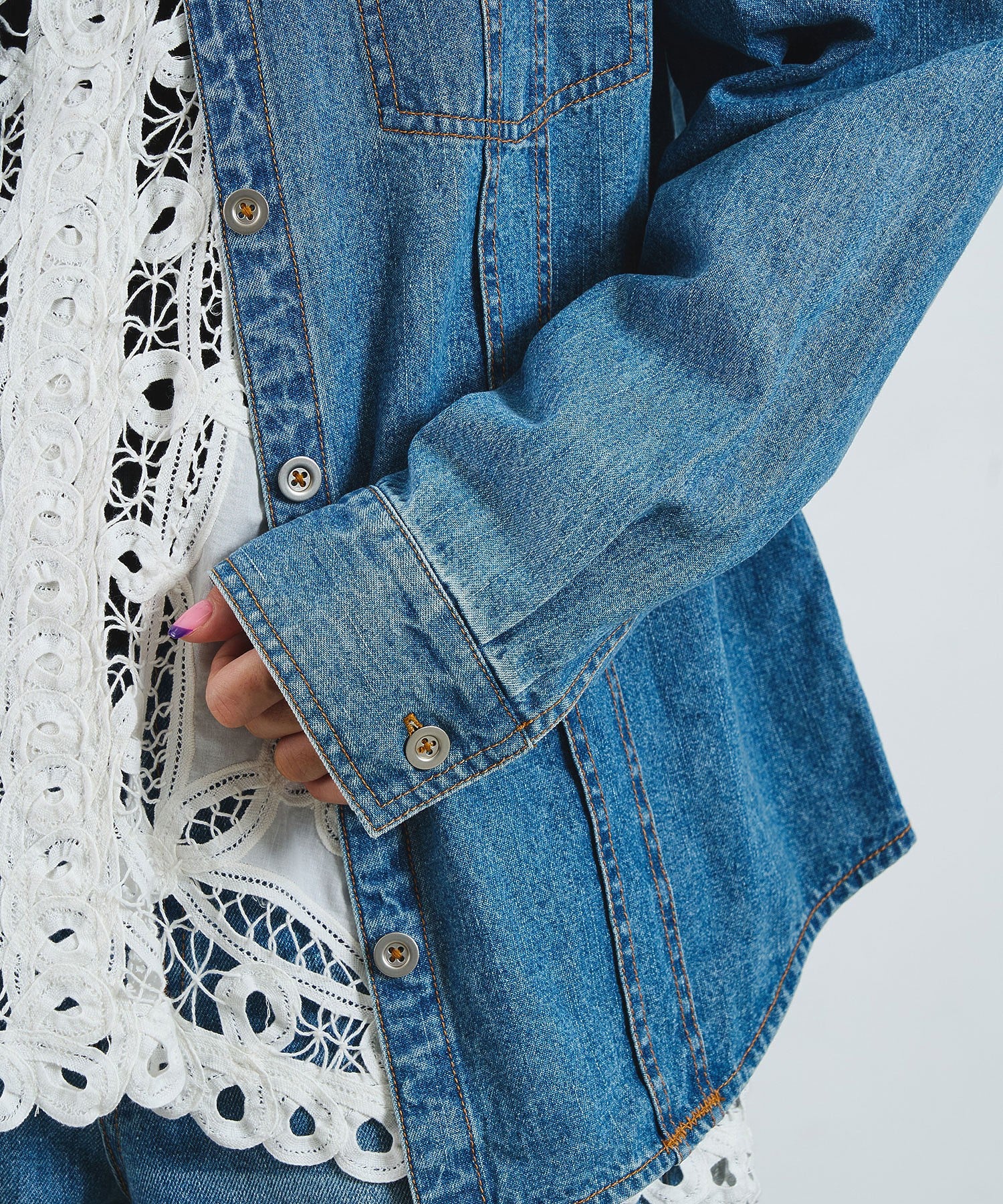 CREOLME/DENIM L/S SHIRT
