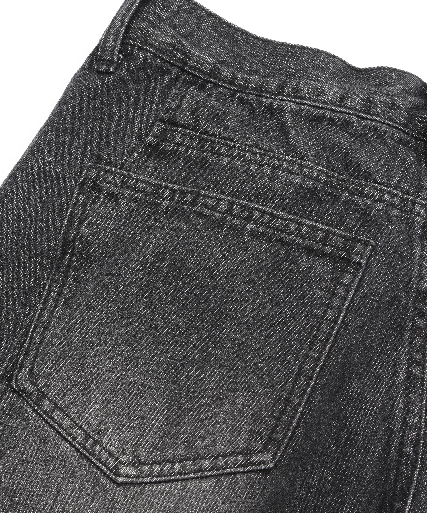 RHINESTONE LOGO LOOSE DENIM PANTS