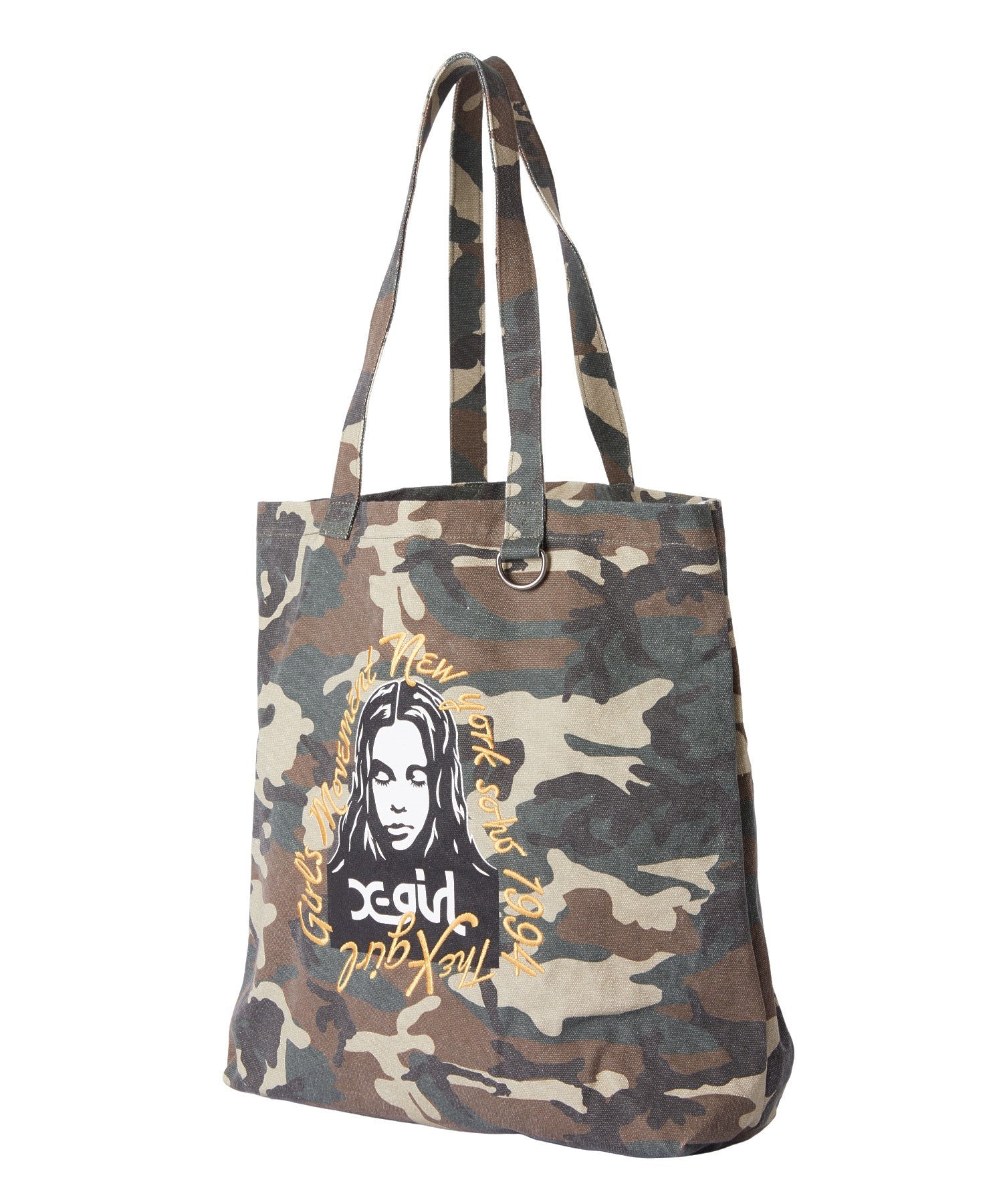 HAND DRAWN LOGO AND FACE TOTE BAG