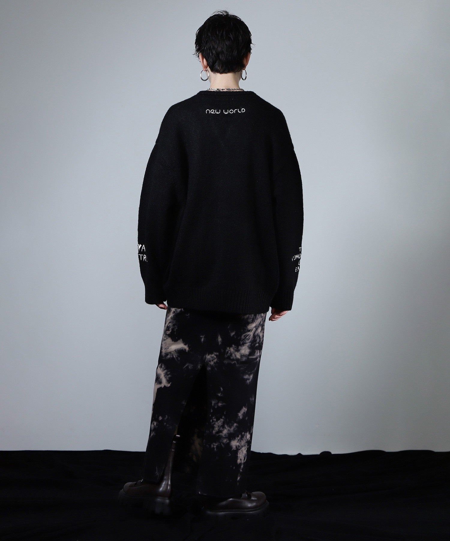 GENE HEAVENS/エンブロイダリー カレッジニットカーディガン