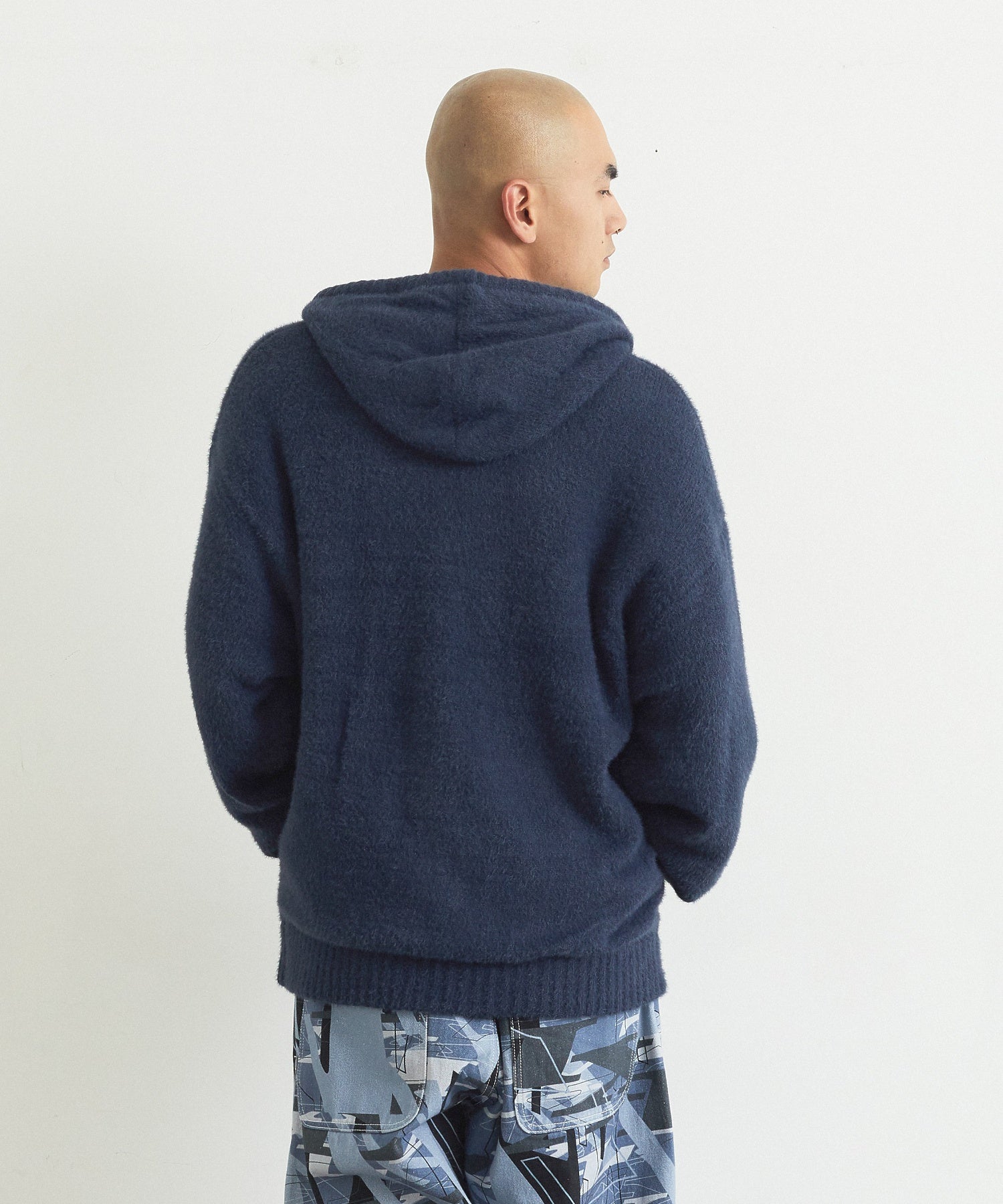 JACQUARD HOODED SWEATER
