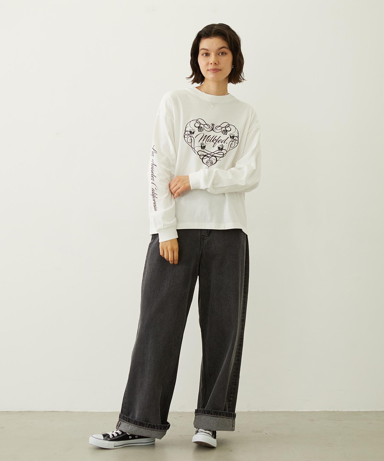 HEART AND ROSE L/S TEE