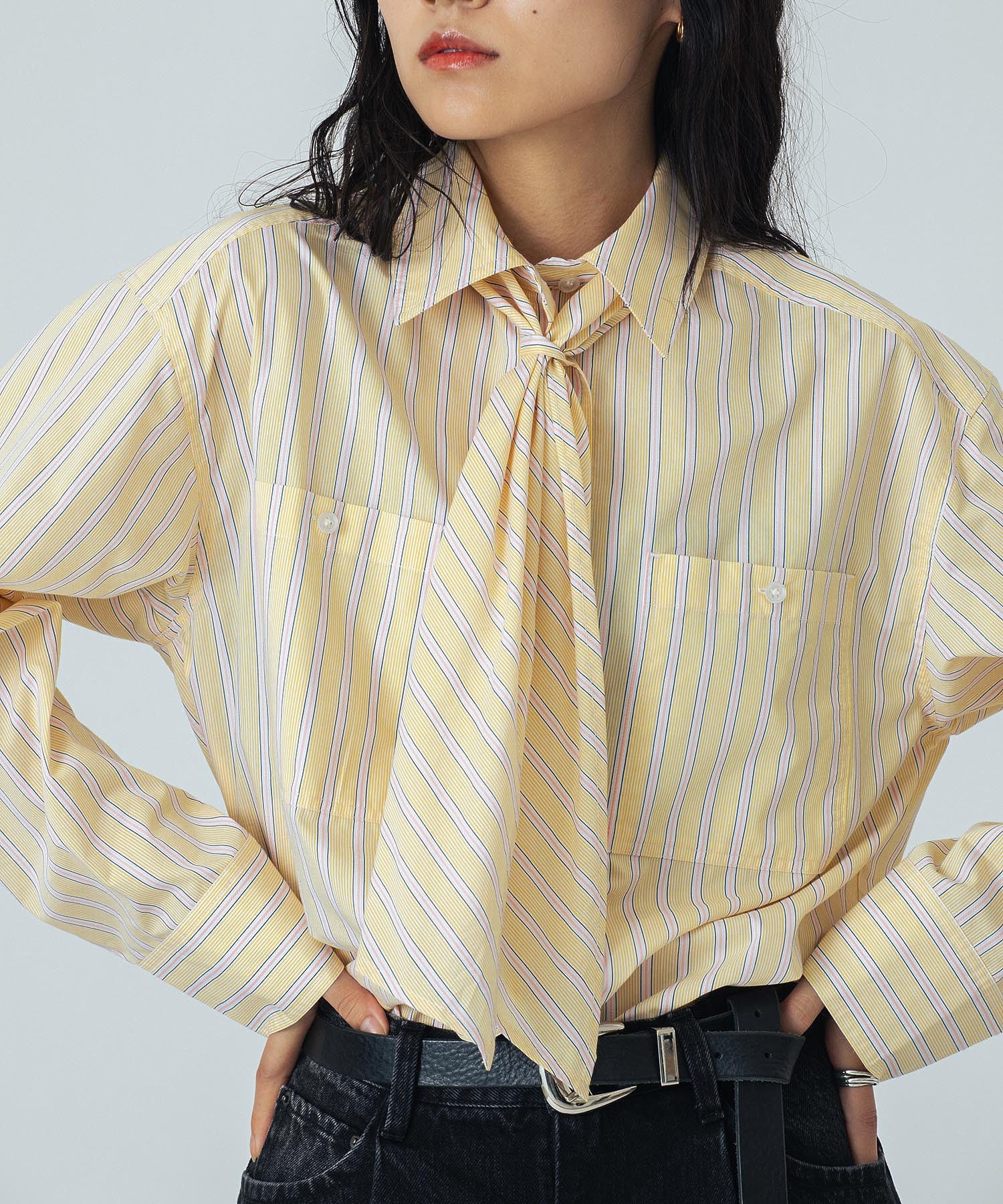 CREOLME/STRIPE L/S SHIRT