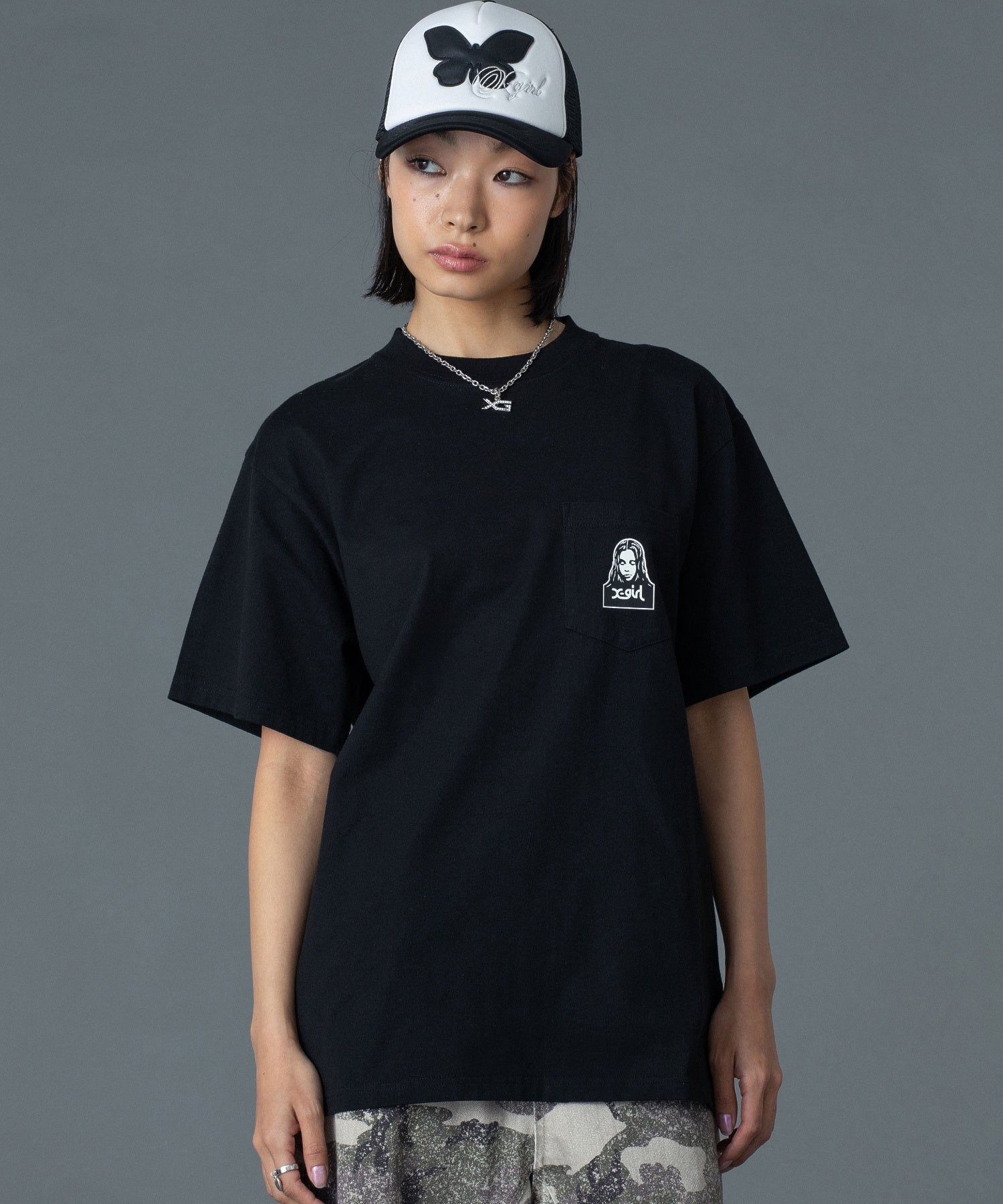 FACE AND WORDS POCKET S/S TEE