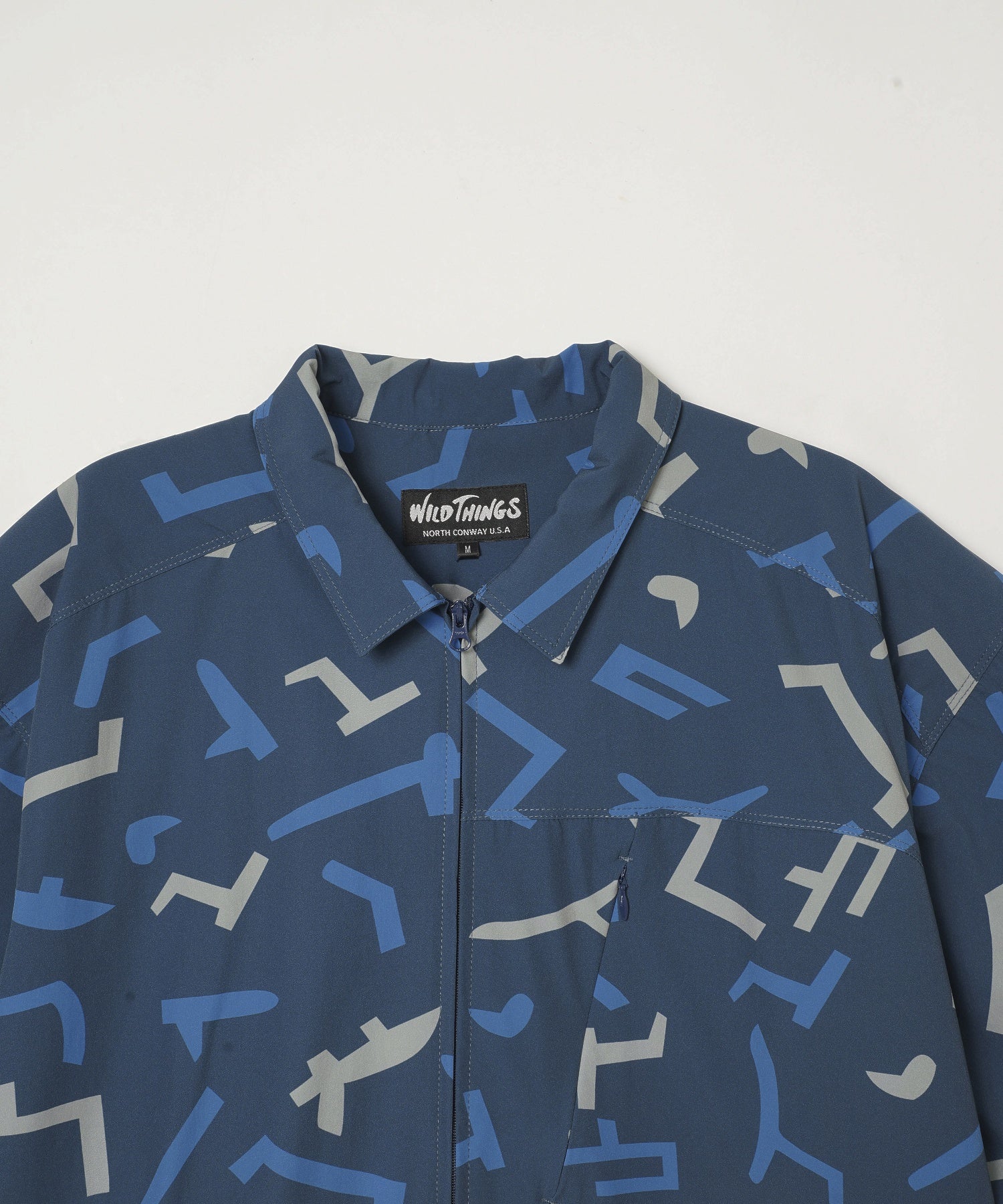 WILDTHINGS/ワイルドシングス/PRINT SLANT S/S SHIRT/WT24035AD