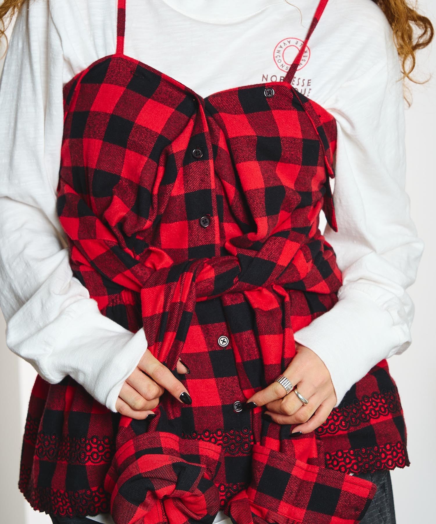 【ROSE BUD別注】INDIA IS BEAUTIFUL and ROSE BUD/FLANNEL 2WAY SHIRT