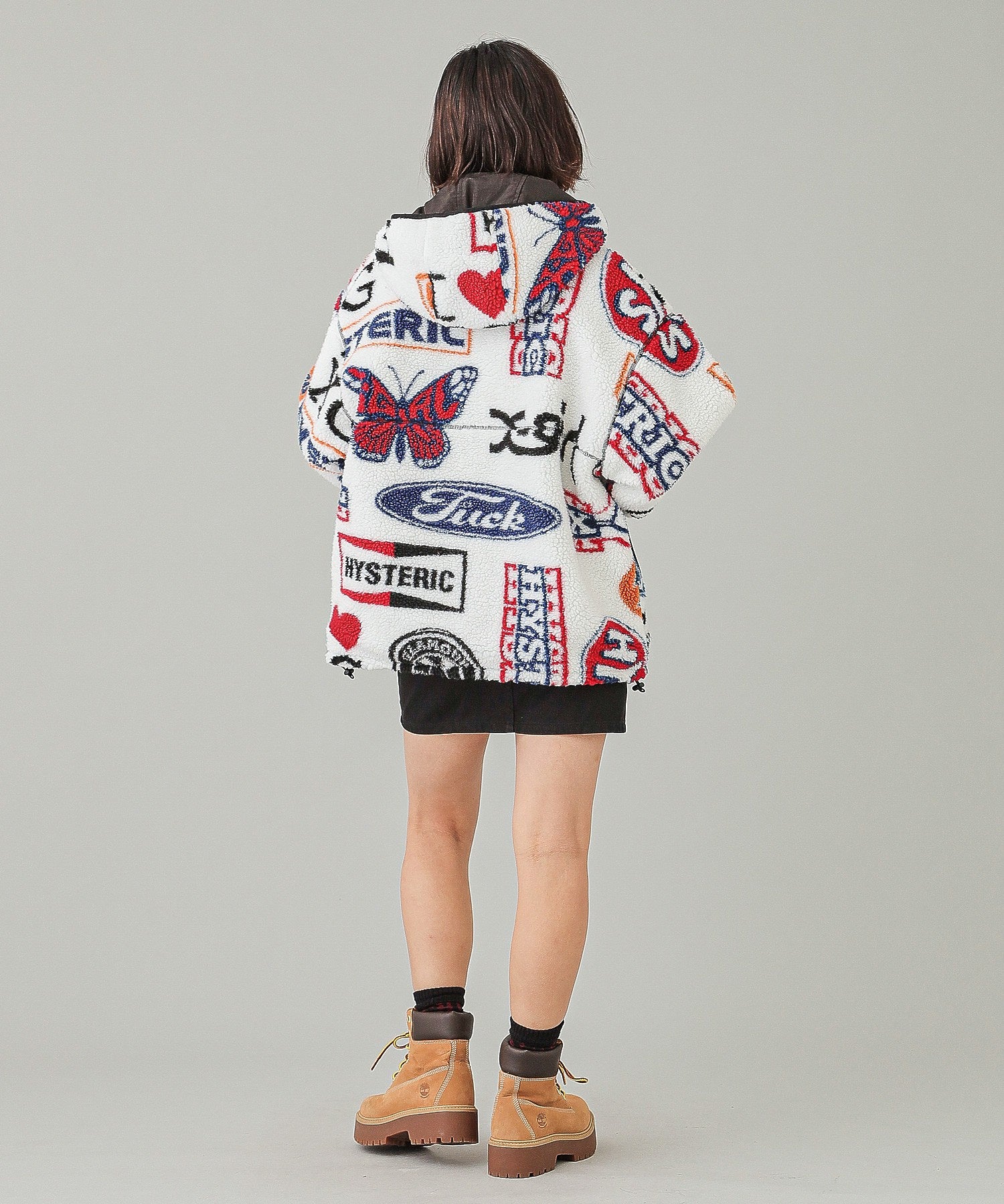 X-girl x HYSTERIC GLAMOUR REVERSIBLE BOA JACKET