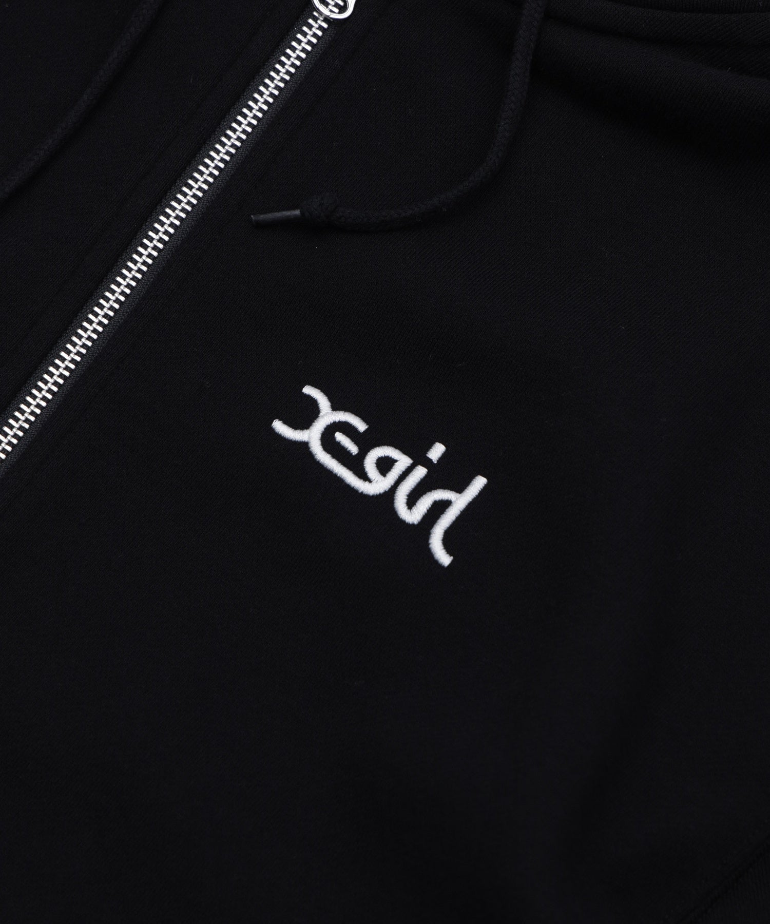 FACE IN CIRCLE LOGO PATCH ZIP UP SWEAT HOODIE