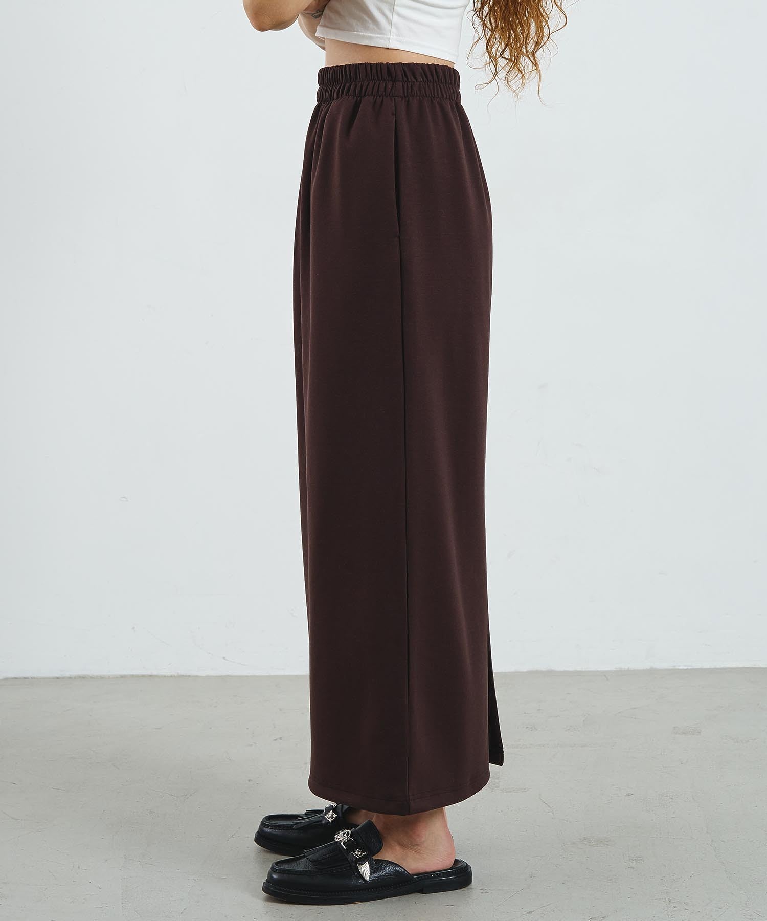 MIXED FABRIC HOODIE AND SKIRT SET