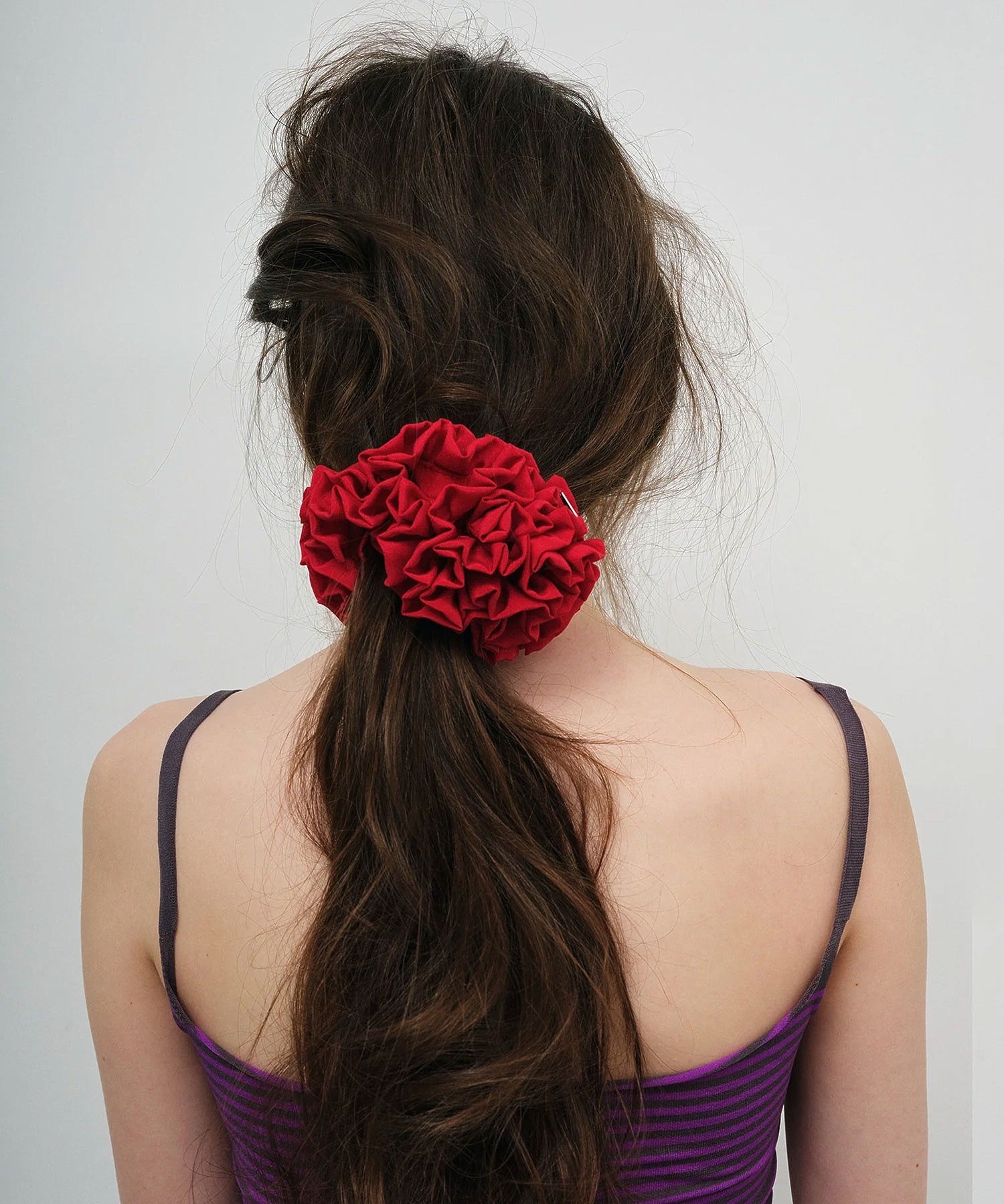 heyep/Ruffled Silk Scrunchie