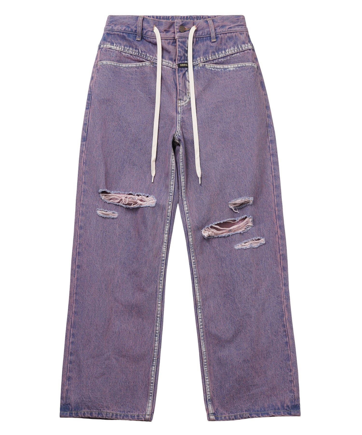 DRAWSTRING DENIM PANTS