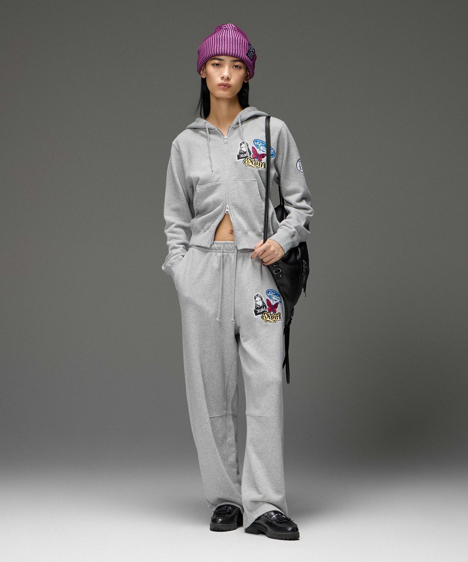 X-girl PATCHES SWEATPANTS