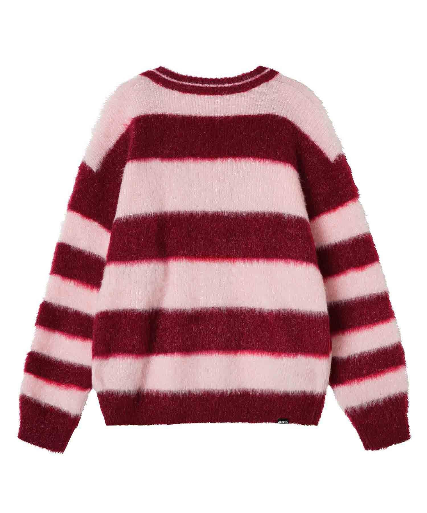 WIDE STRIPE KNIT CARDIGAN X-girl