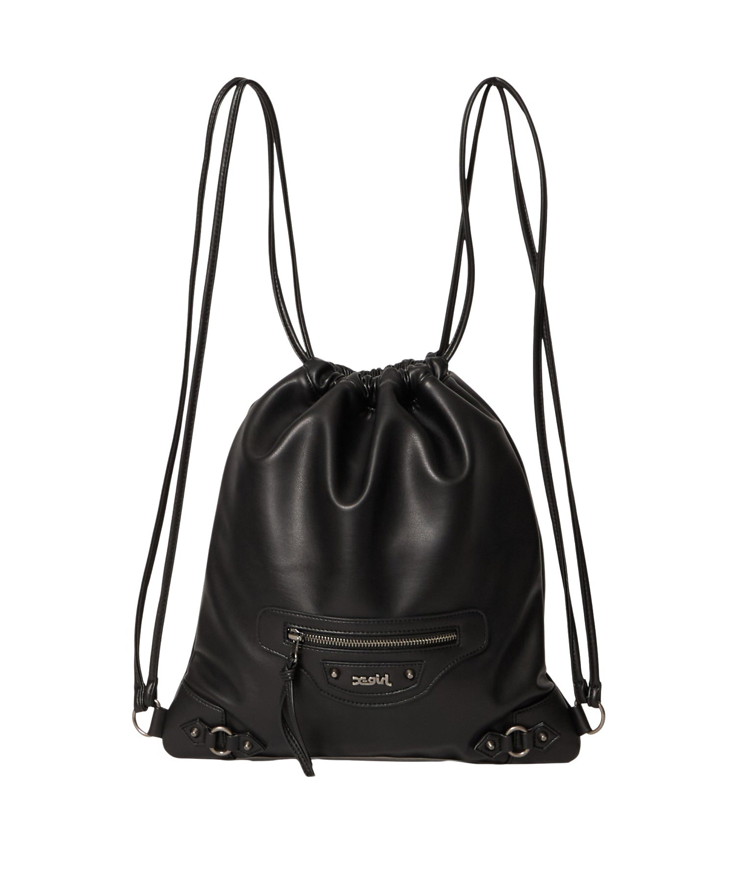 FAUX LEATHER UTILITY KNAPSACK