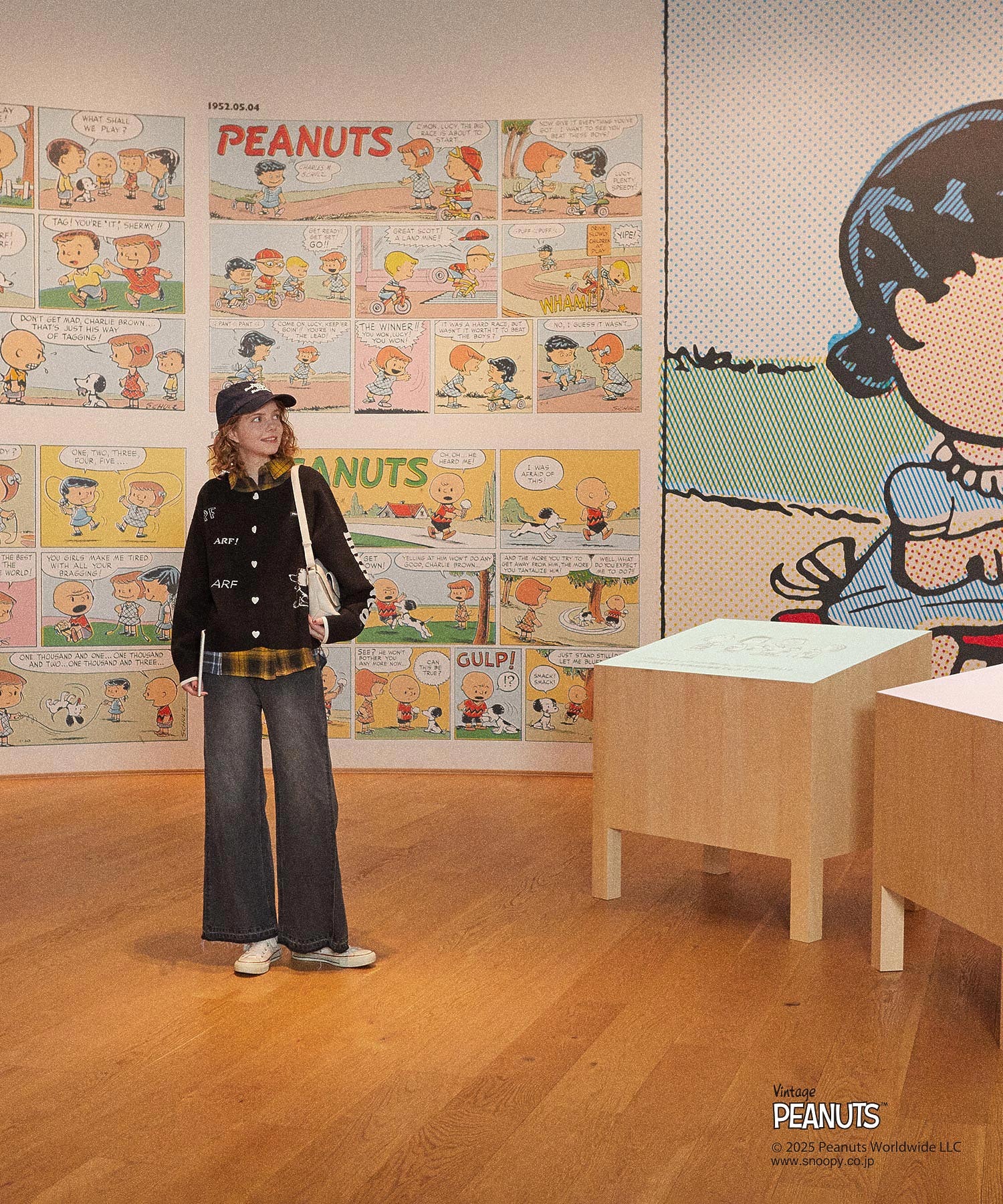 MILKFED. × PEANUTS KNIT CARDIGAN