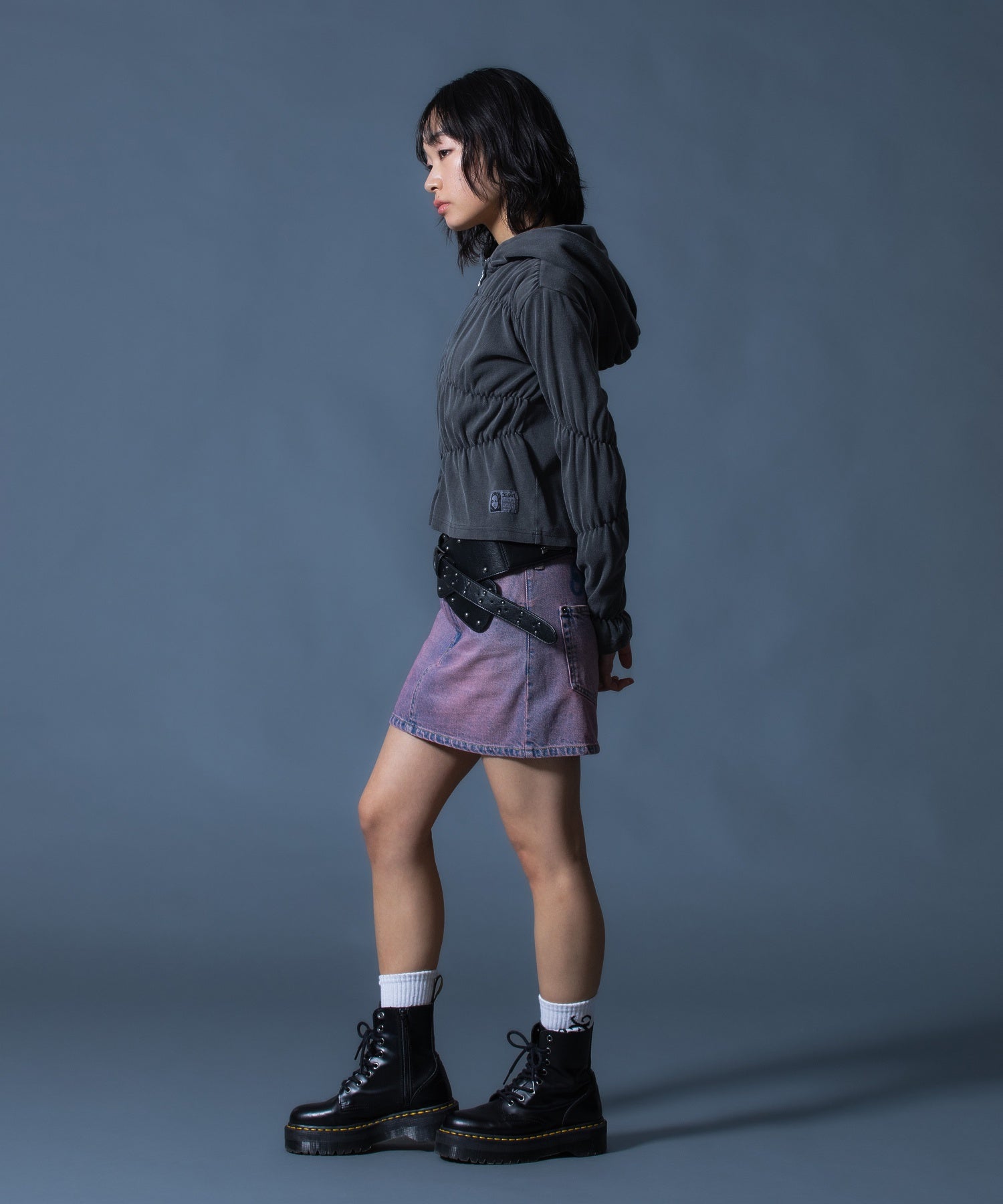 STUDDED THICK BELT