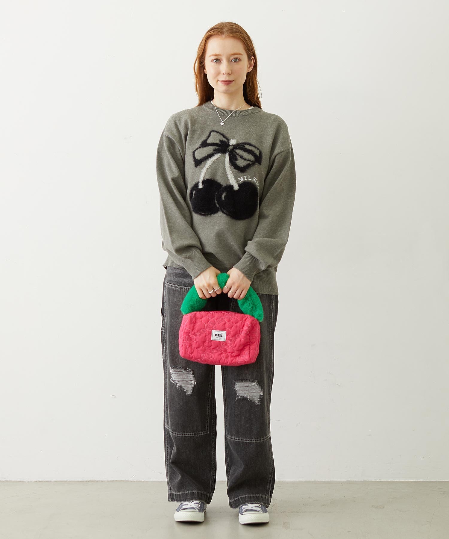 CHERRY LOGO KNIT TOP