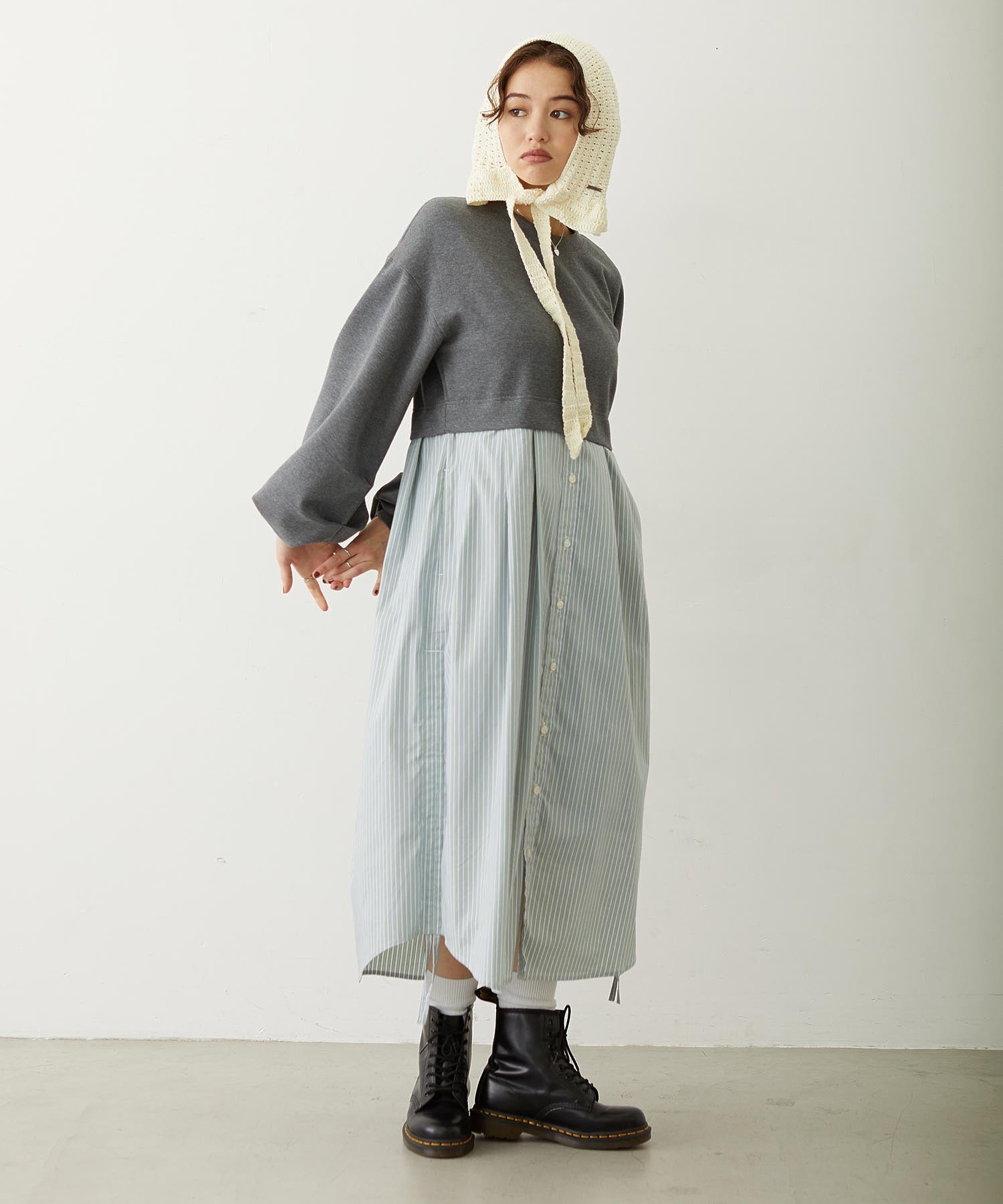 FRILL KNIT BONNET