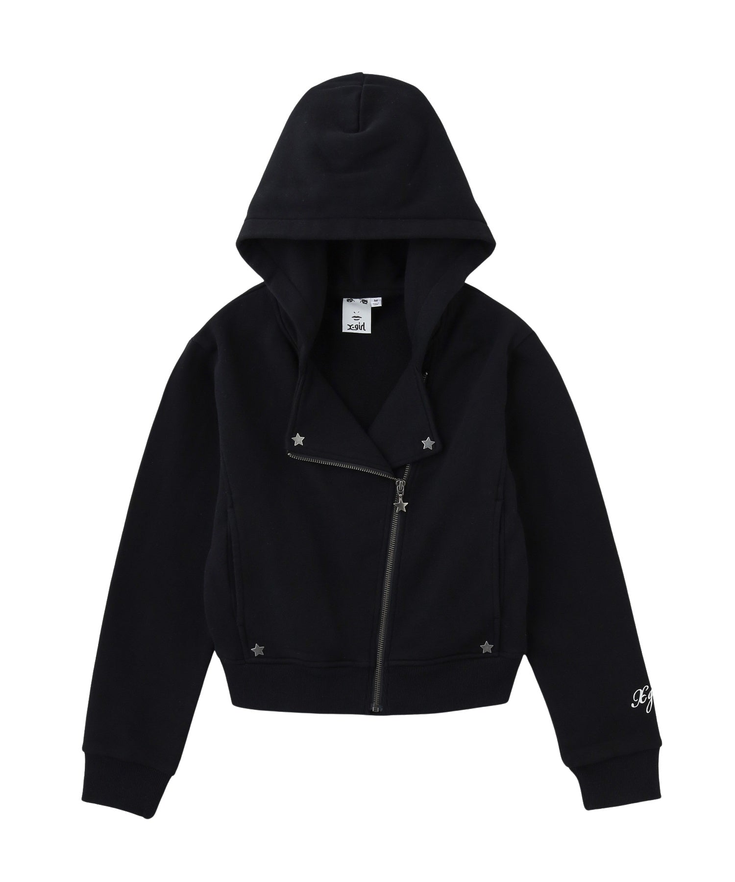 DOUBLE COLLAR ZIP UP SWEAT HOODIE