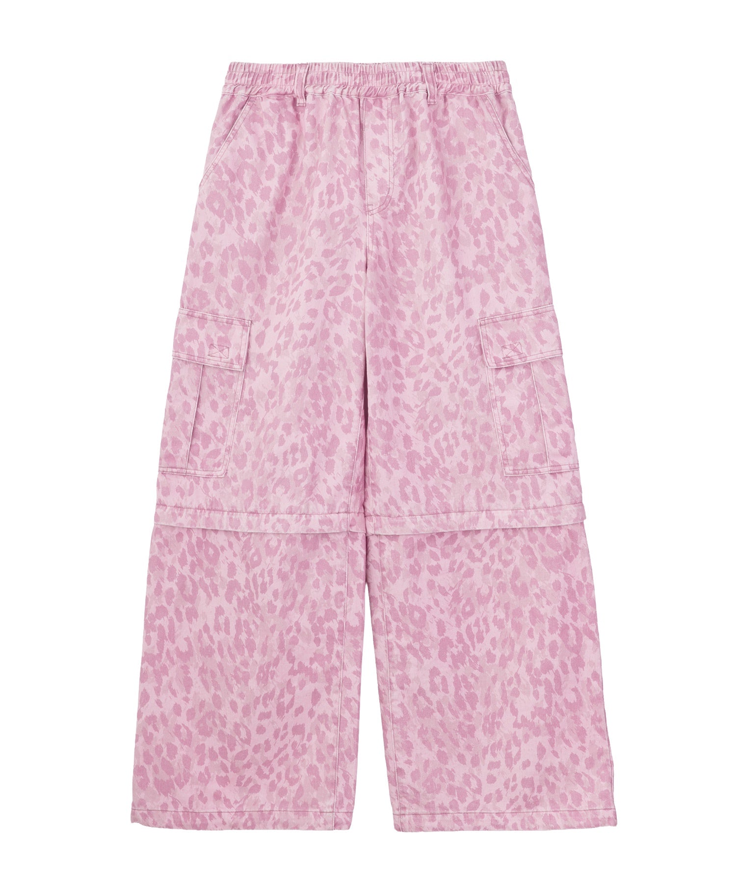 EMBLEM POCKET 2WAY WIDE LEG CARGO PANTS