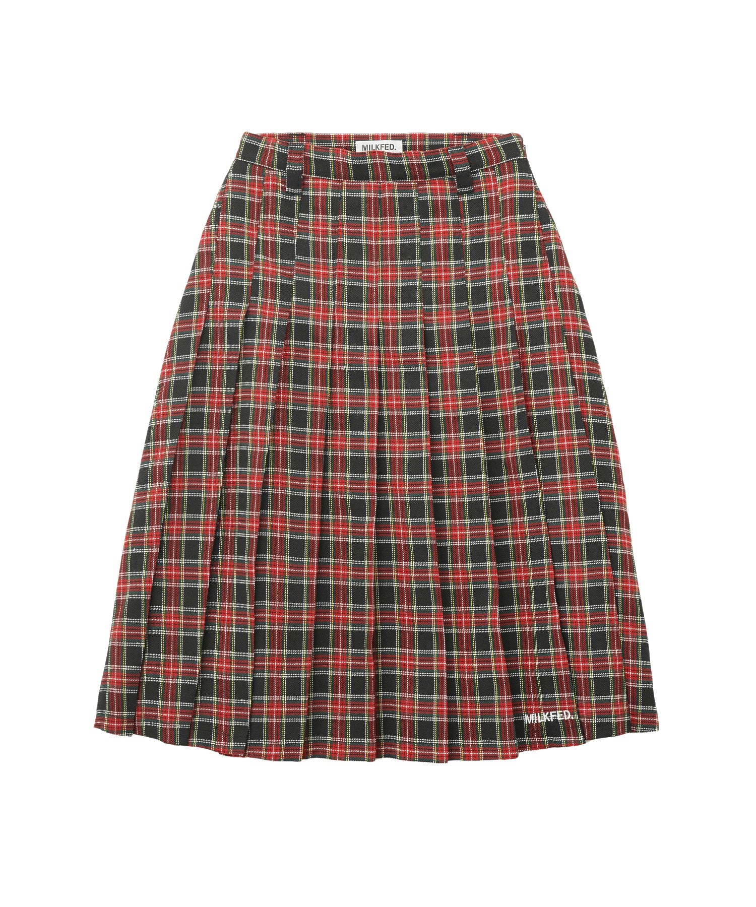 PLEATED PLAID SKIRT