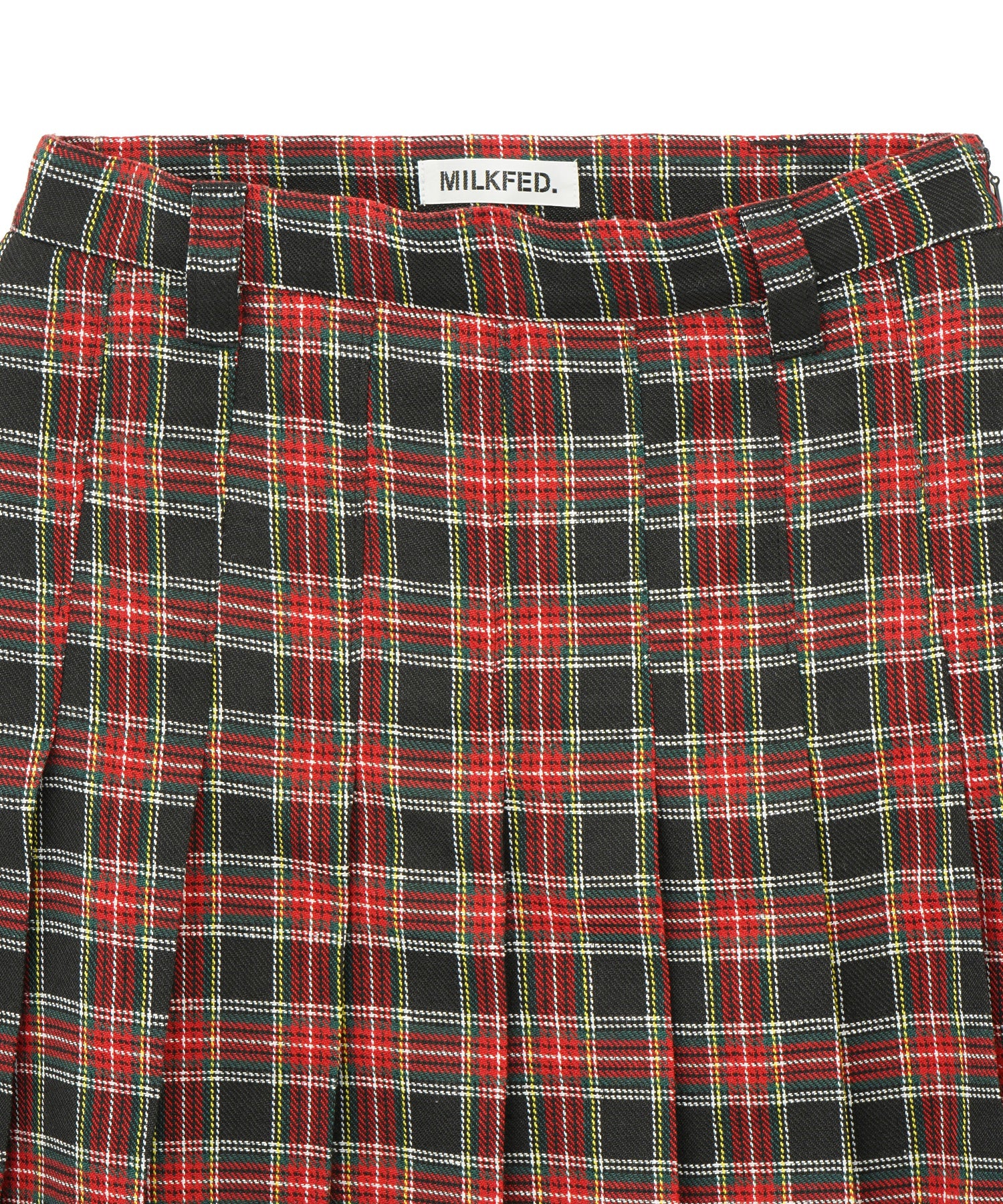 PLEATED PLAID SKIRT