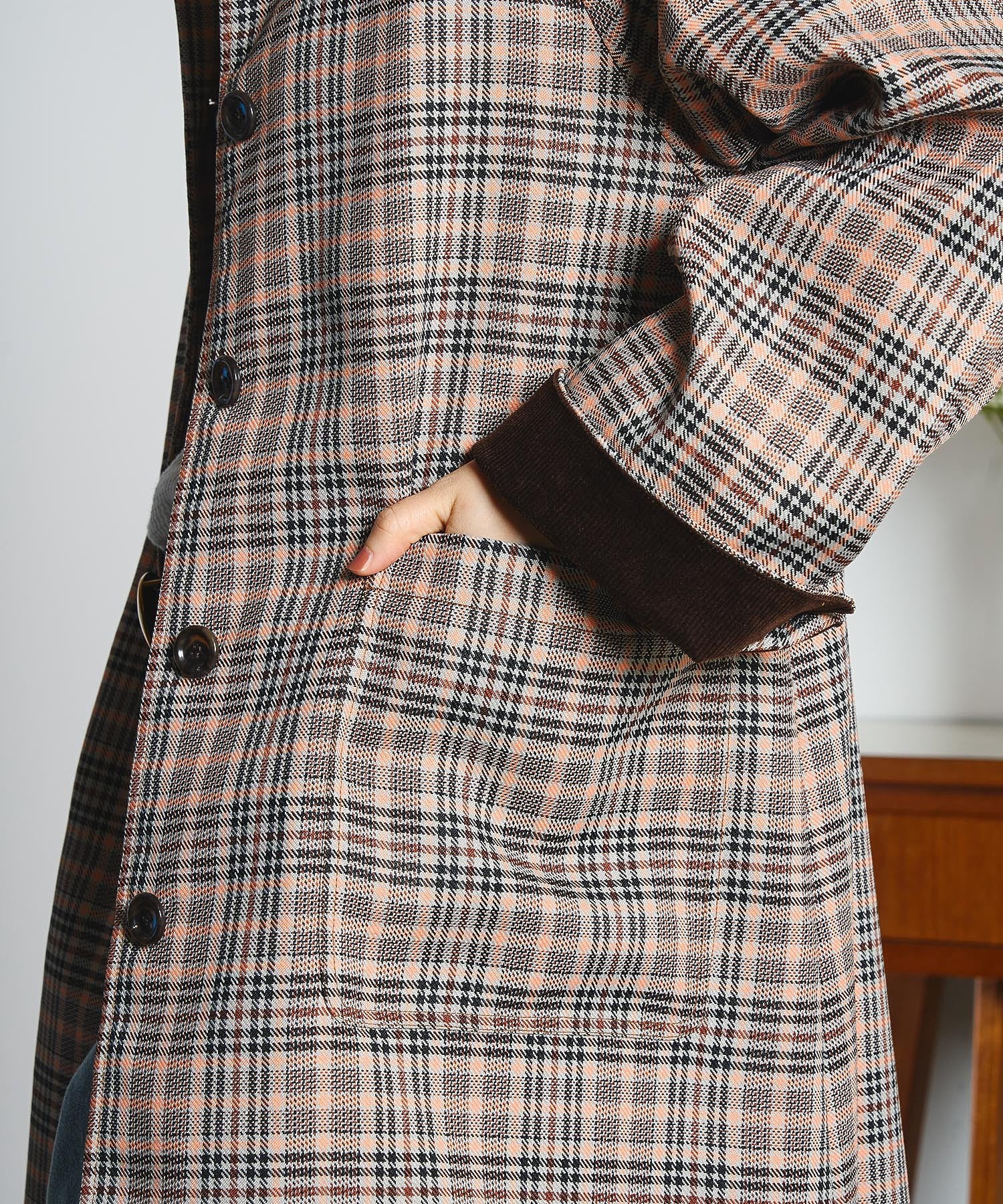 CREOLME/CHECK SINGLE COAT