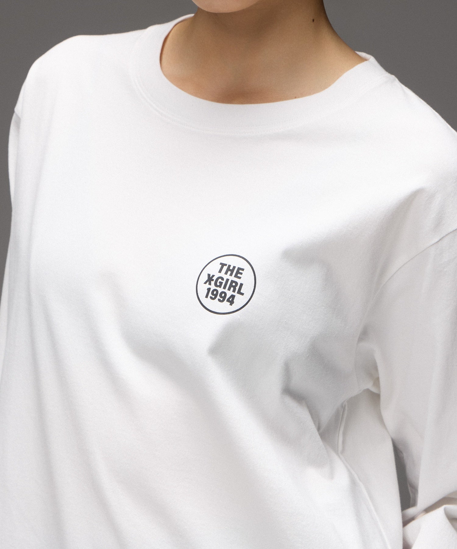 FACE AND CIRCLE LOGO L/S TEE