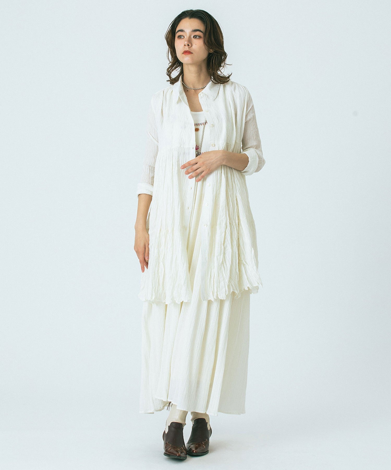 HLAADA for ROSE BUD/EMBROIDERY SLIP DRESS