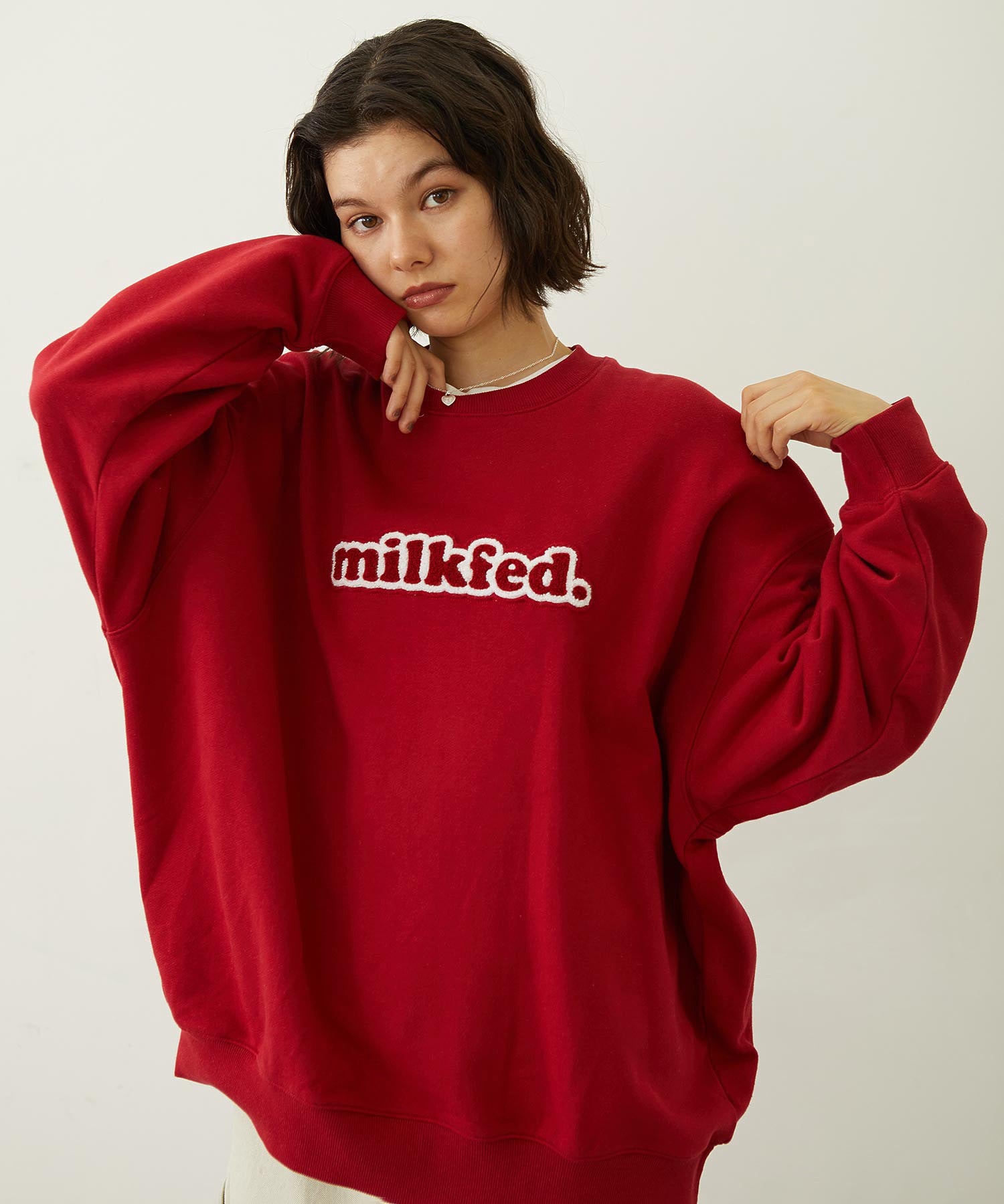 COOPER LOGO WIDE CREW SWEAT TOP