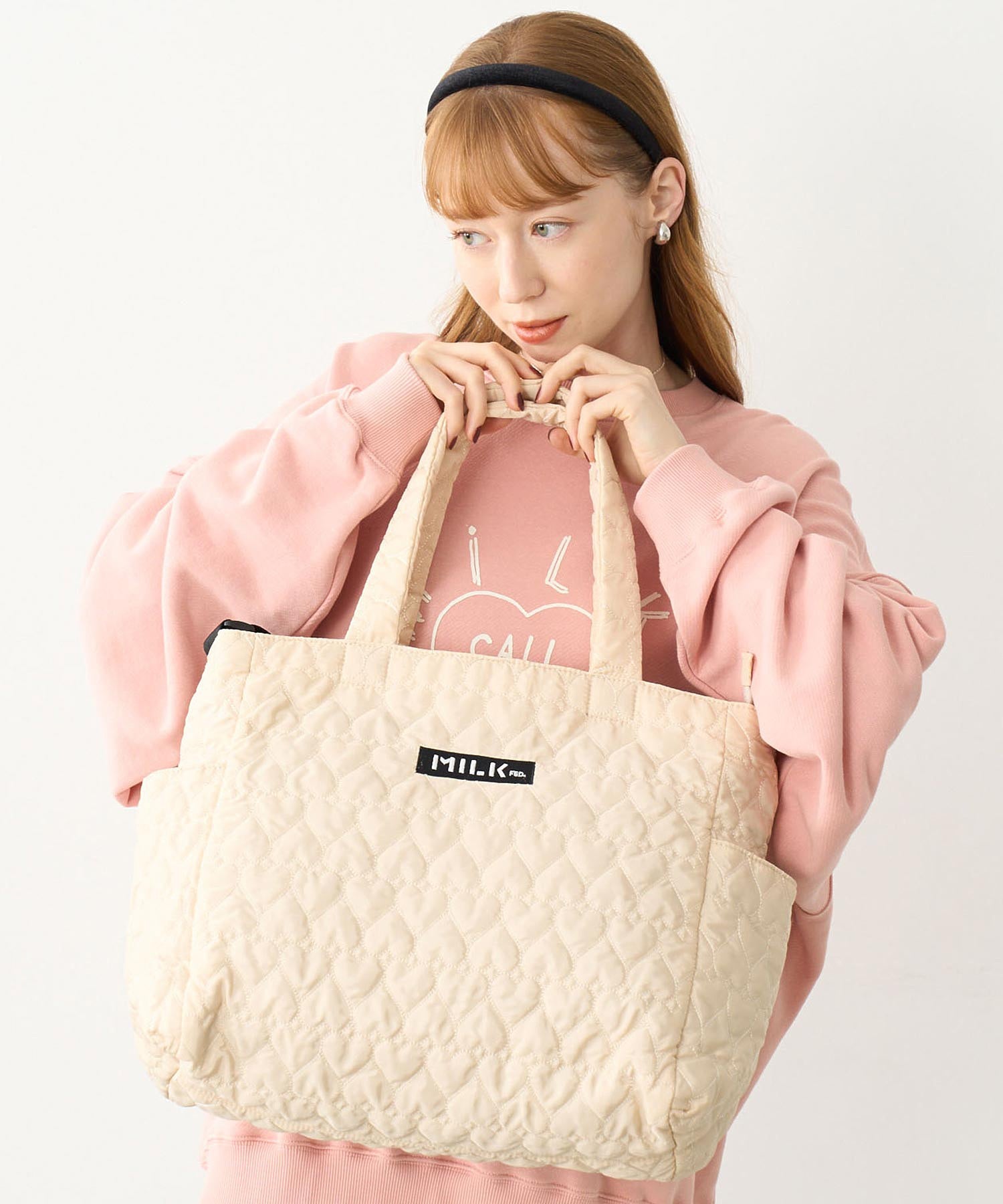 HEART QUILTED ２WAY TOTE