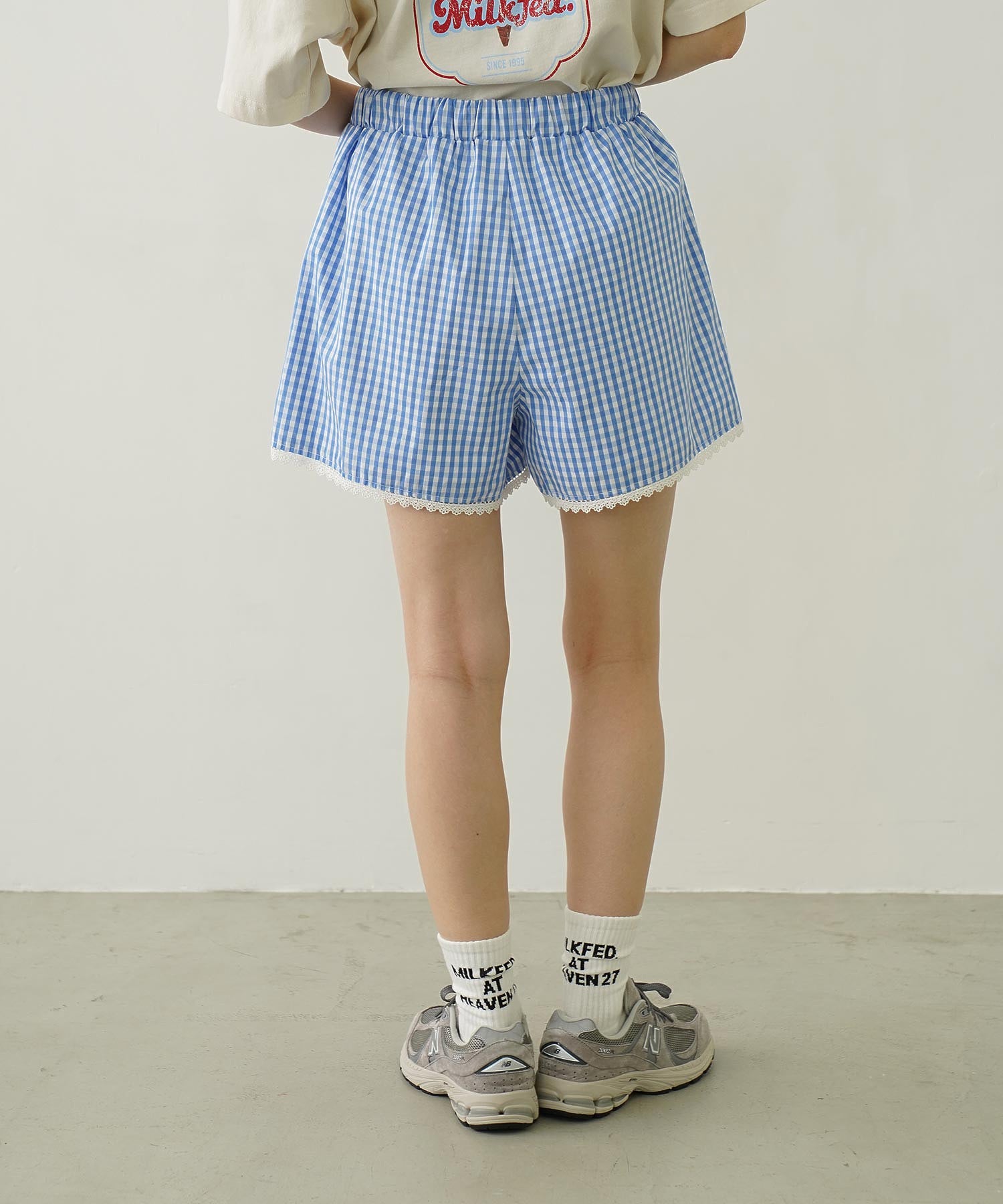 GINGHAM MINI SHORTS