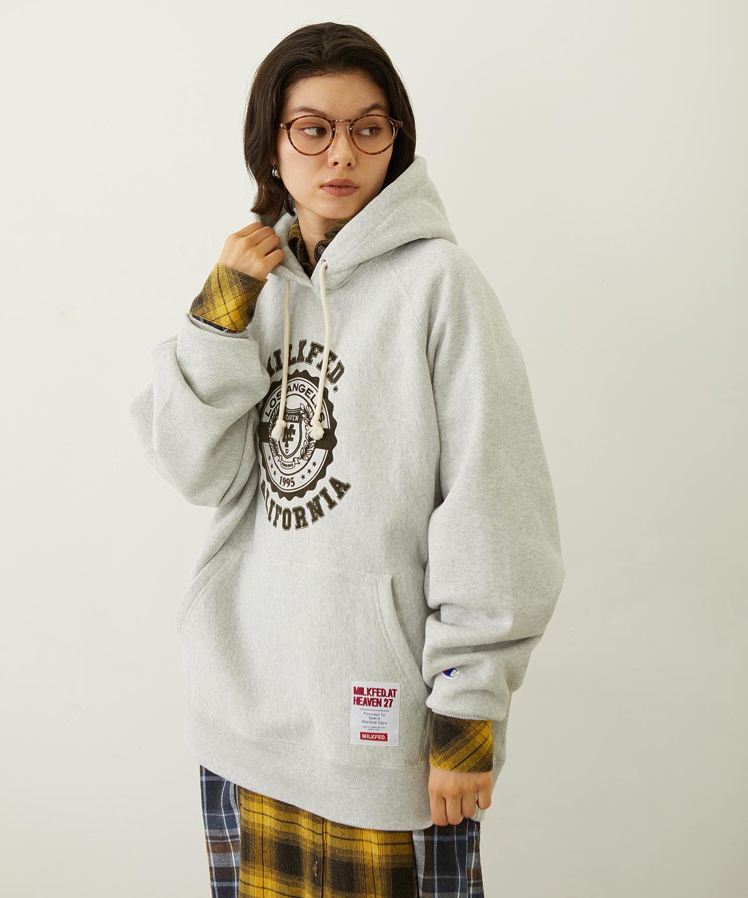MILKFED. × CHAMPION COLLEGE LOGO SWEAT HOODIE