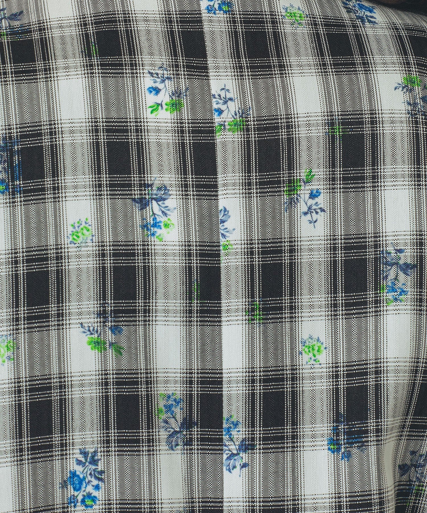 mag.by c/FLOWER PRINT CHECK SHIRT