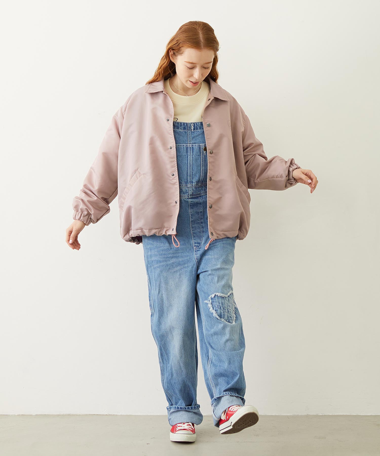 STITCHED HEART LOGO SHORT CREW SWEAT