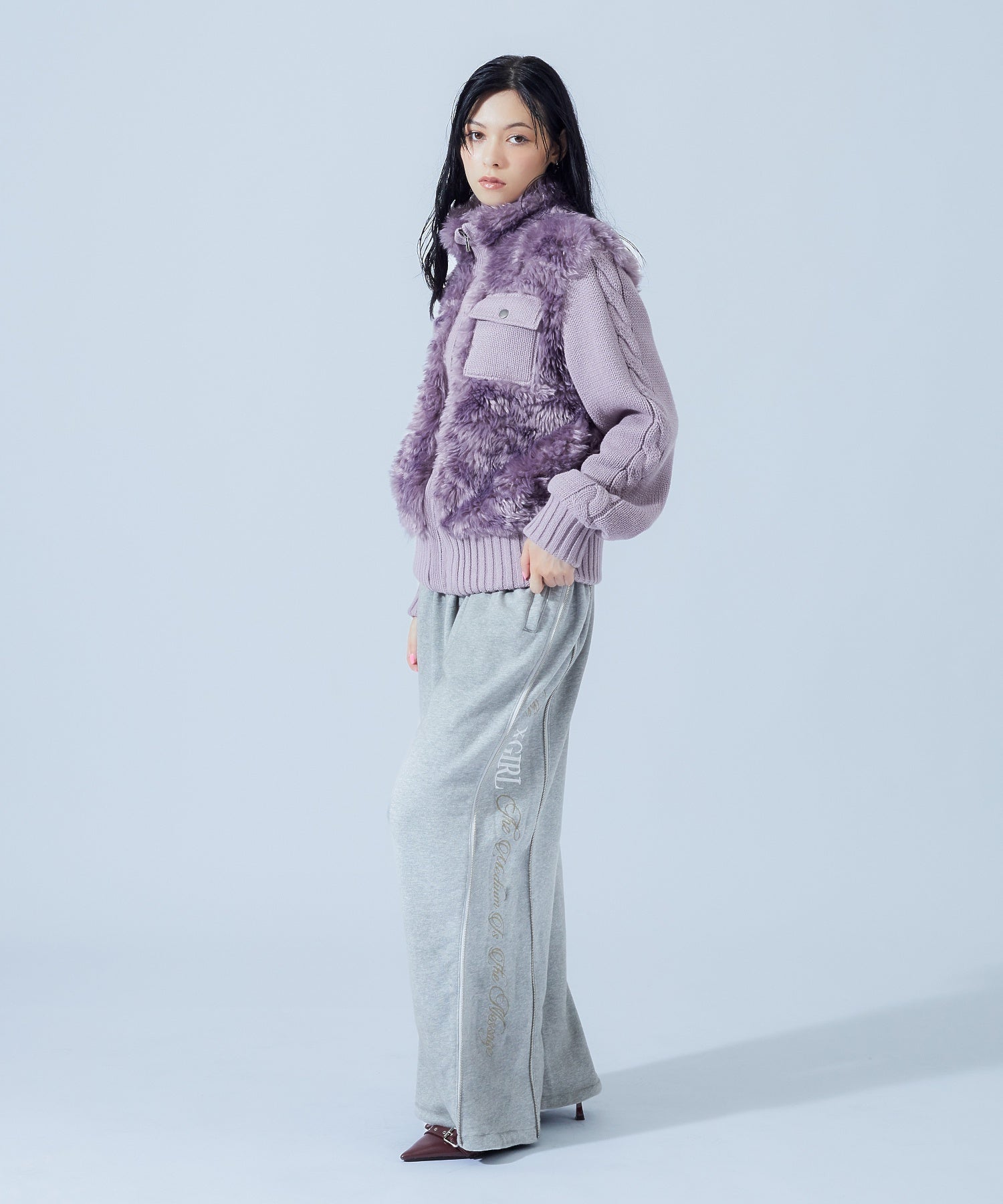 FADED SIDE ZIP SWEATPANTS