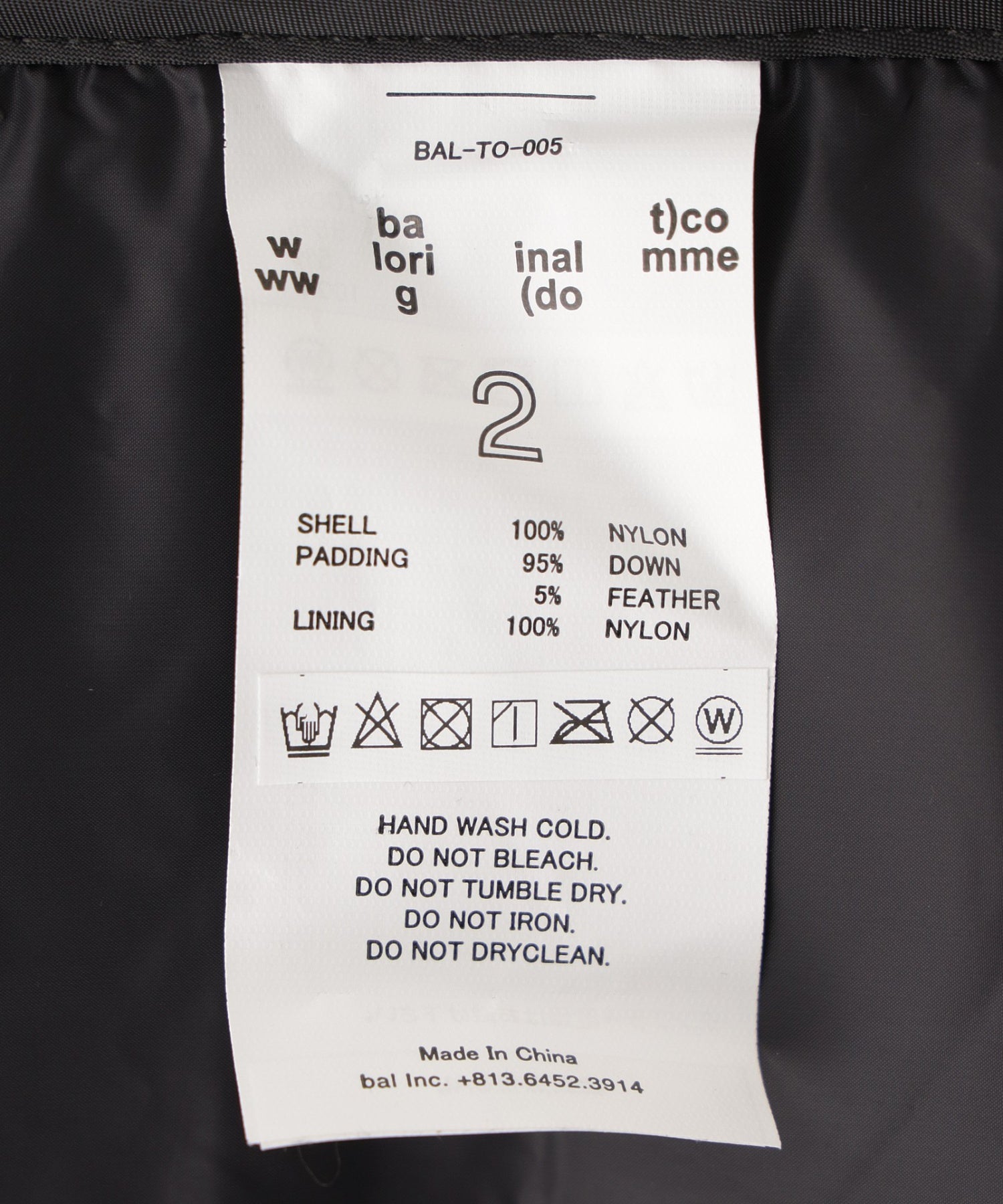 BAL/バル/TAION JACKET BAL-TO-005