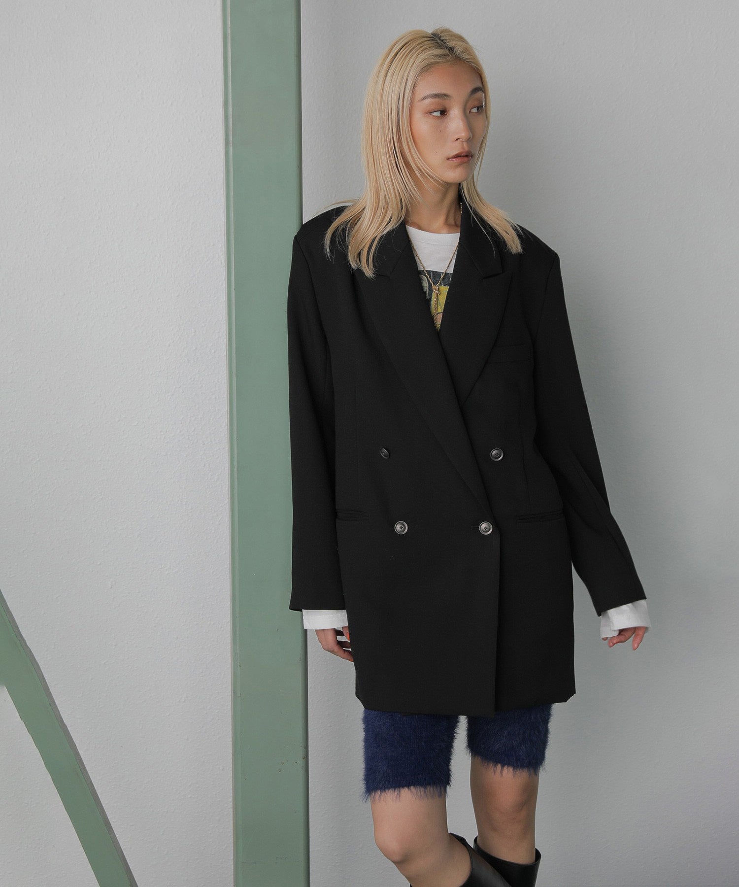 mici/ダブルブレストビッグジャケット